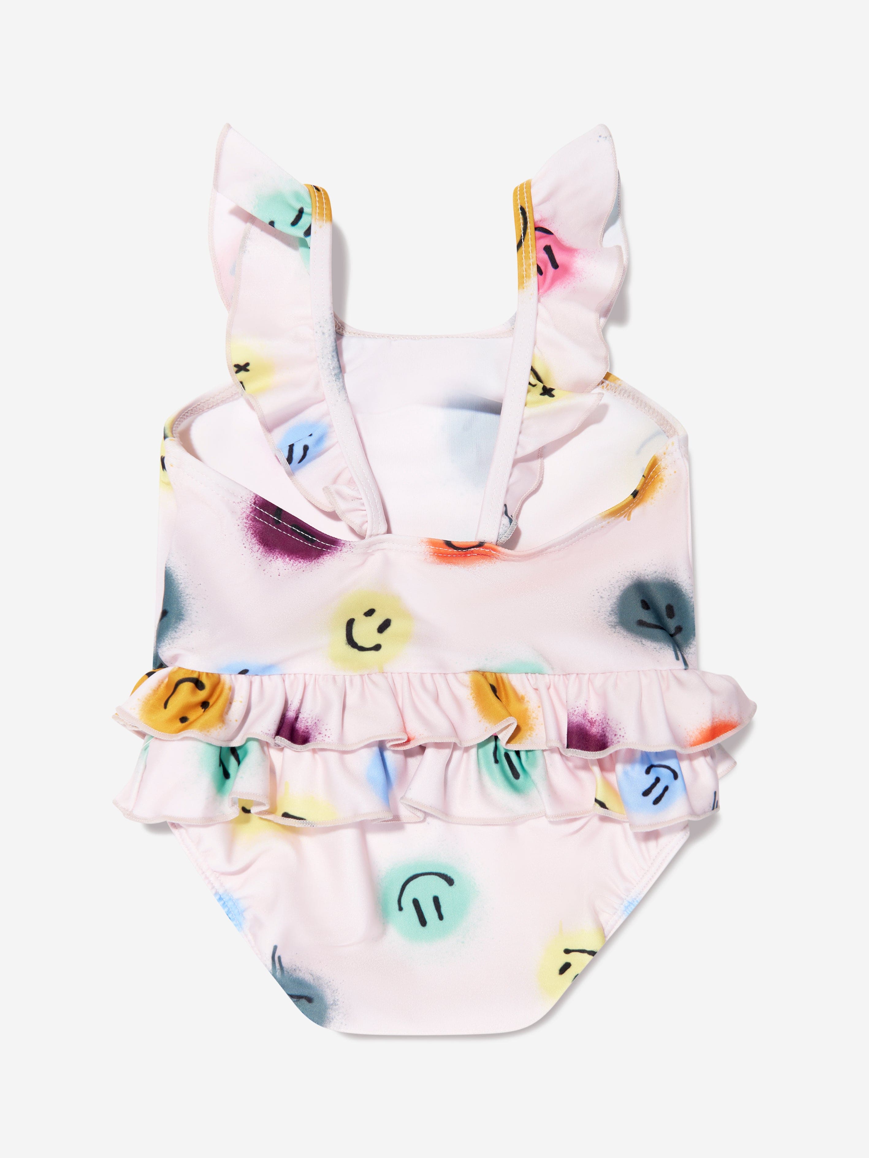 Molo Girls Smiley Face Nalani Swimsuit In Cream