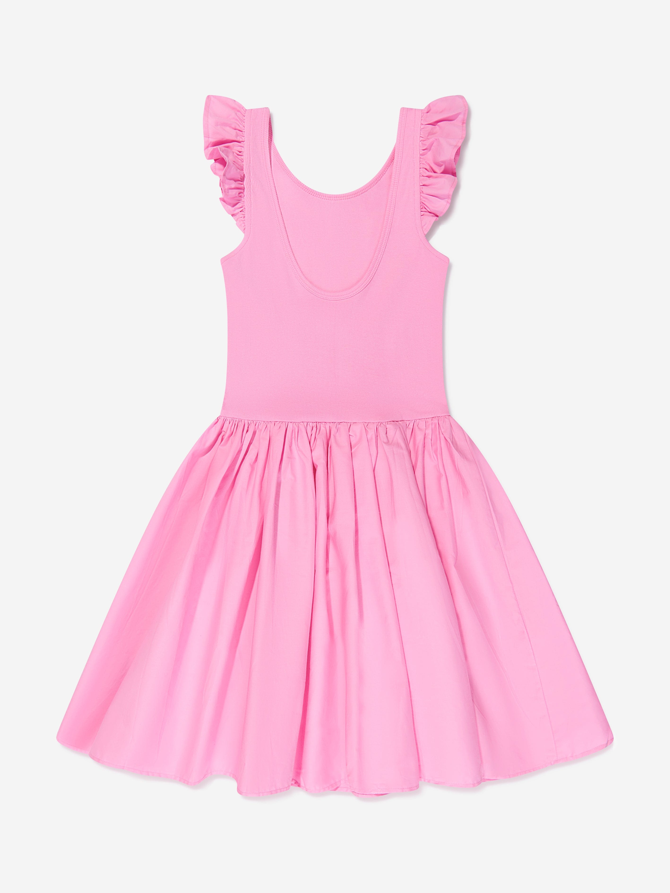 Molo Girls Organic Cotton Cloudia Dress In Pink