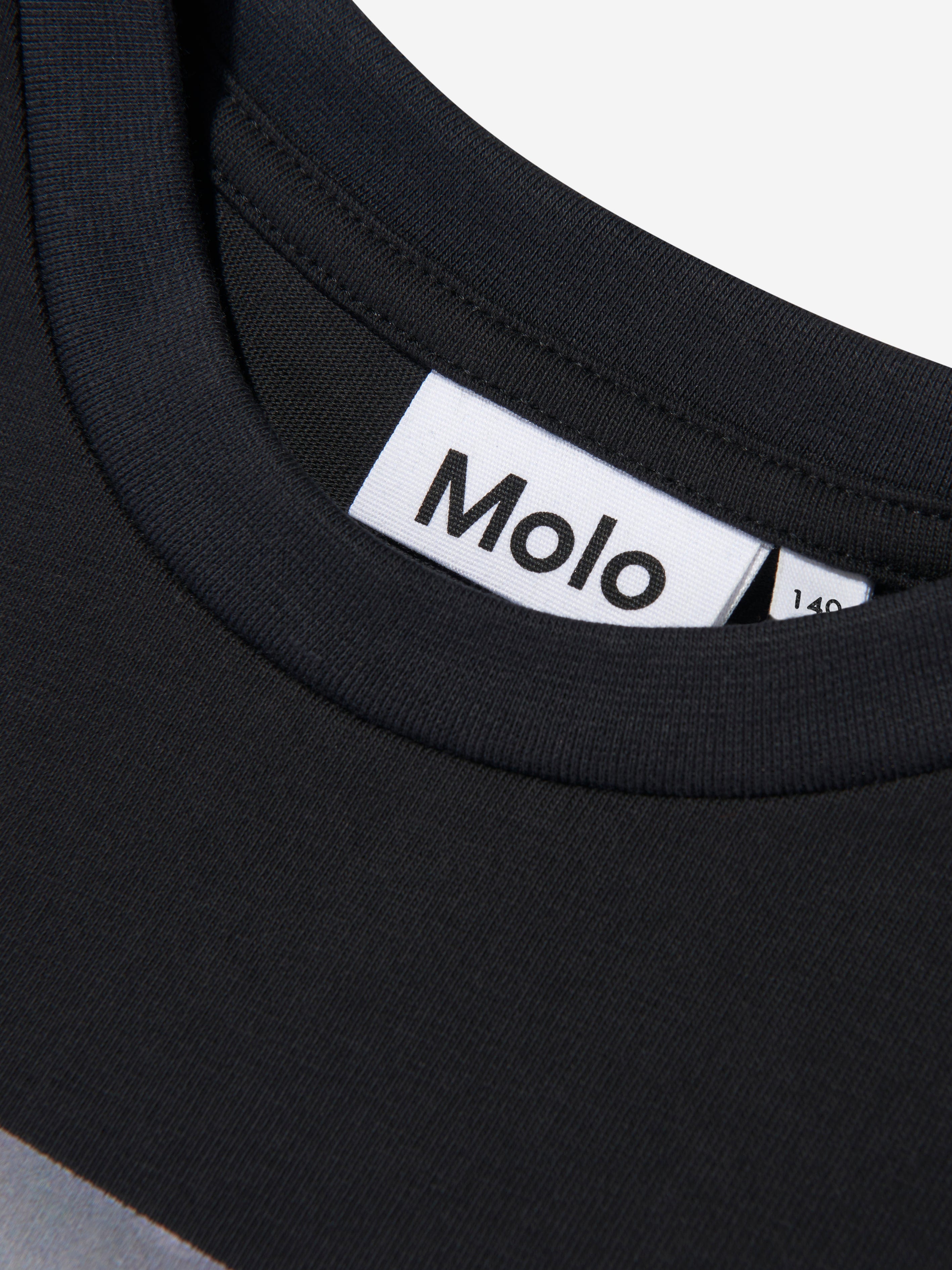 Molo Boys Organic Cotton Riley T-Shirt In Black