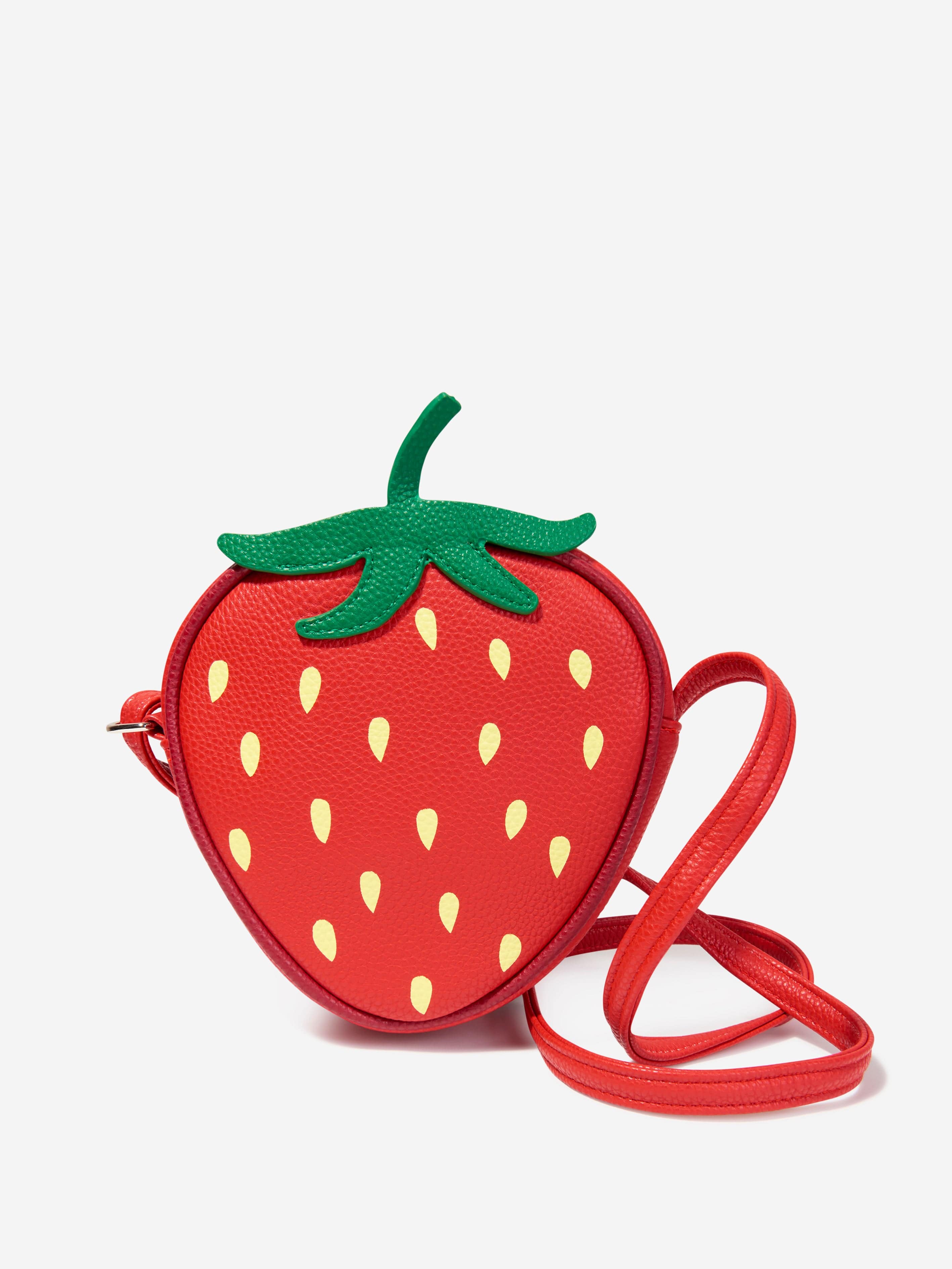 Molo Girls Strawberry Shoulder Bag (H:17cm) In Red