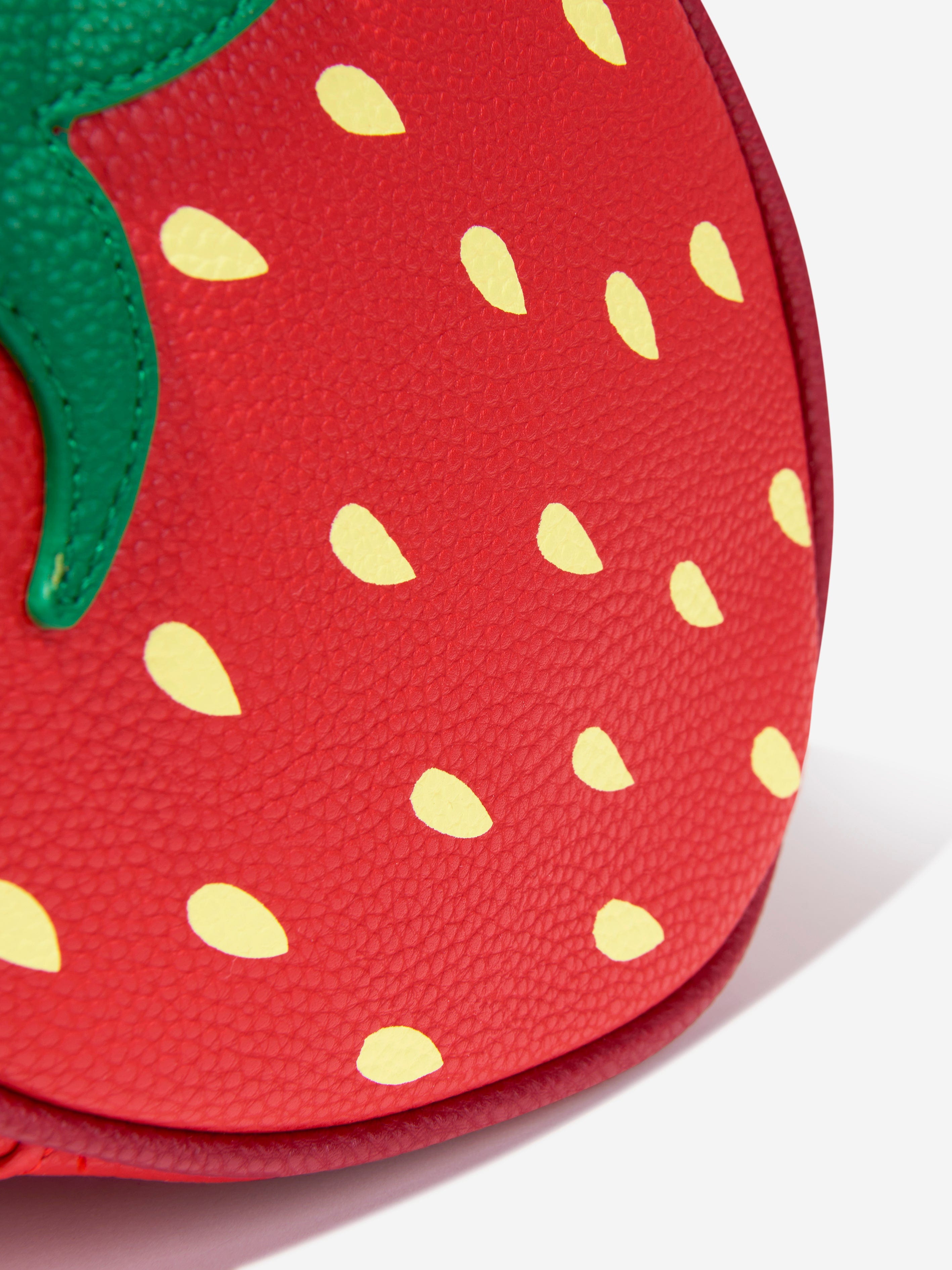 Molo Girls Strawberry Shoulder Bag (H:17cm) In Red