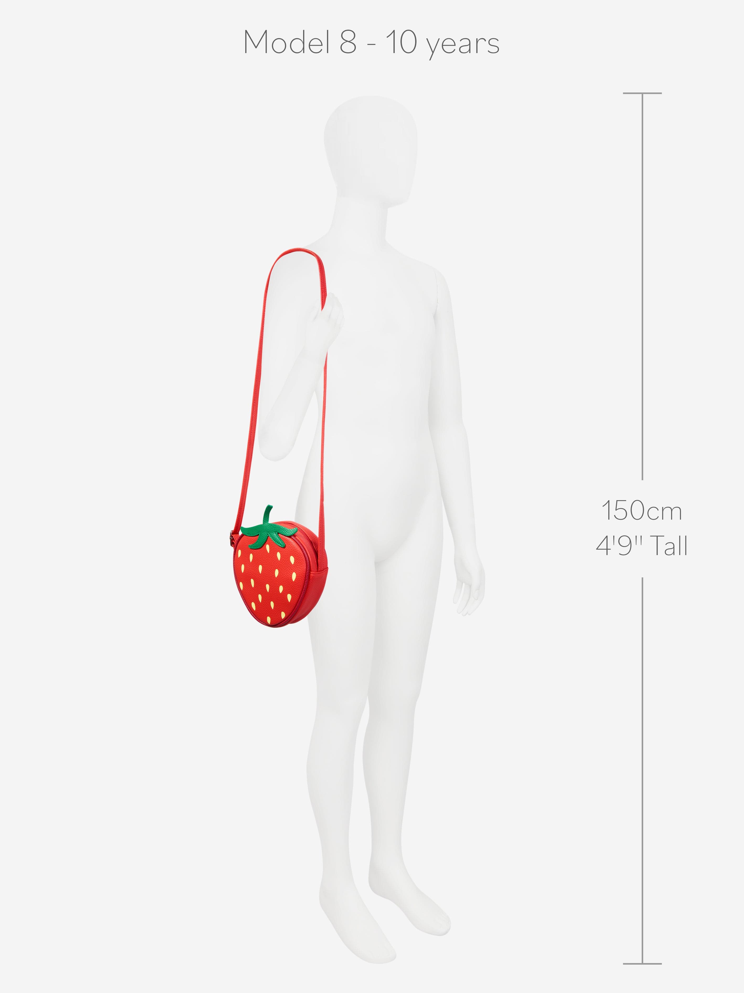 Molo Girls Strawberry Shoulder Bag (H:17cm) In Red