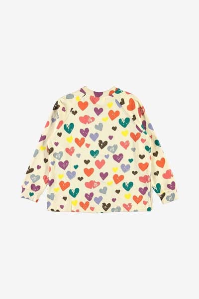 Molo Girls Sweater - Cotton Mary Heart Print Sweater