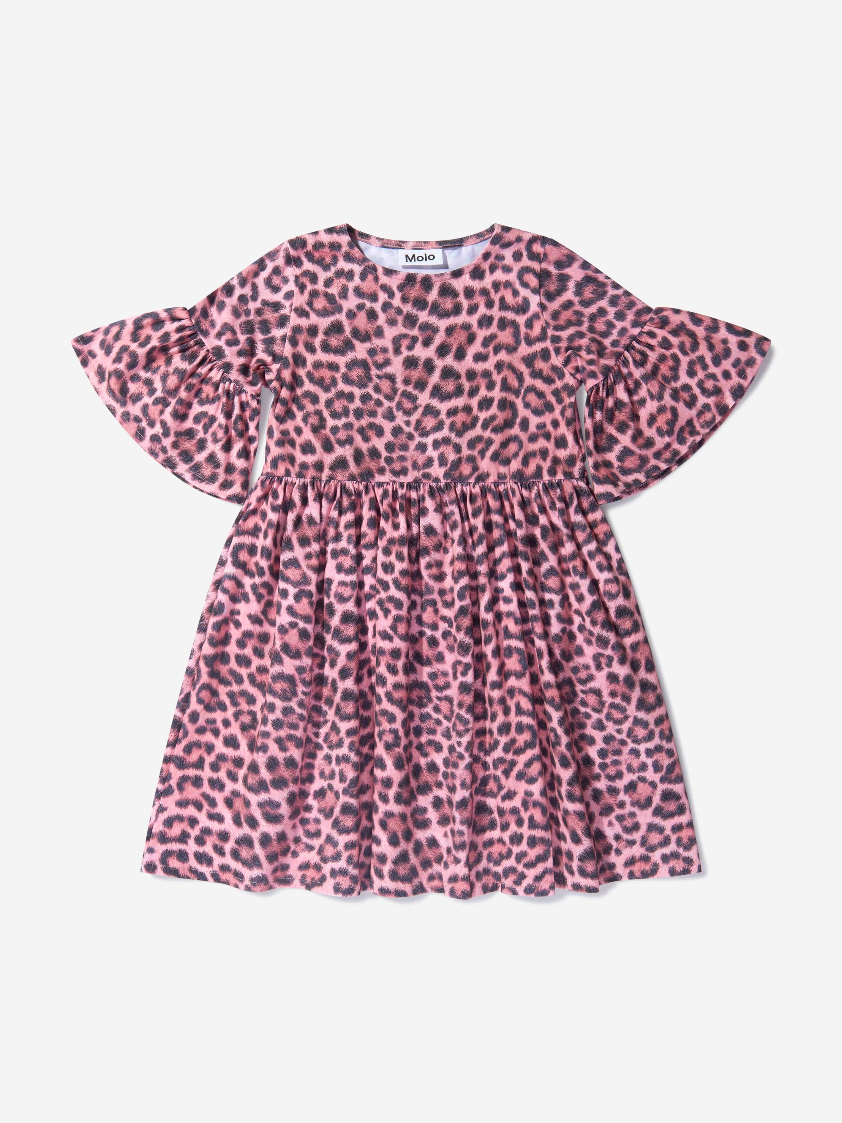 Molo Girls Organic Cotton Rose Jaguar Dress