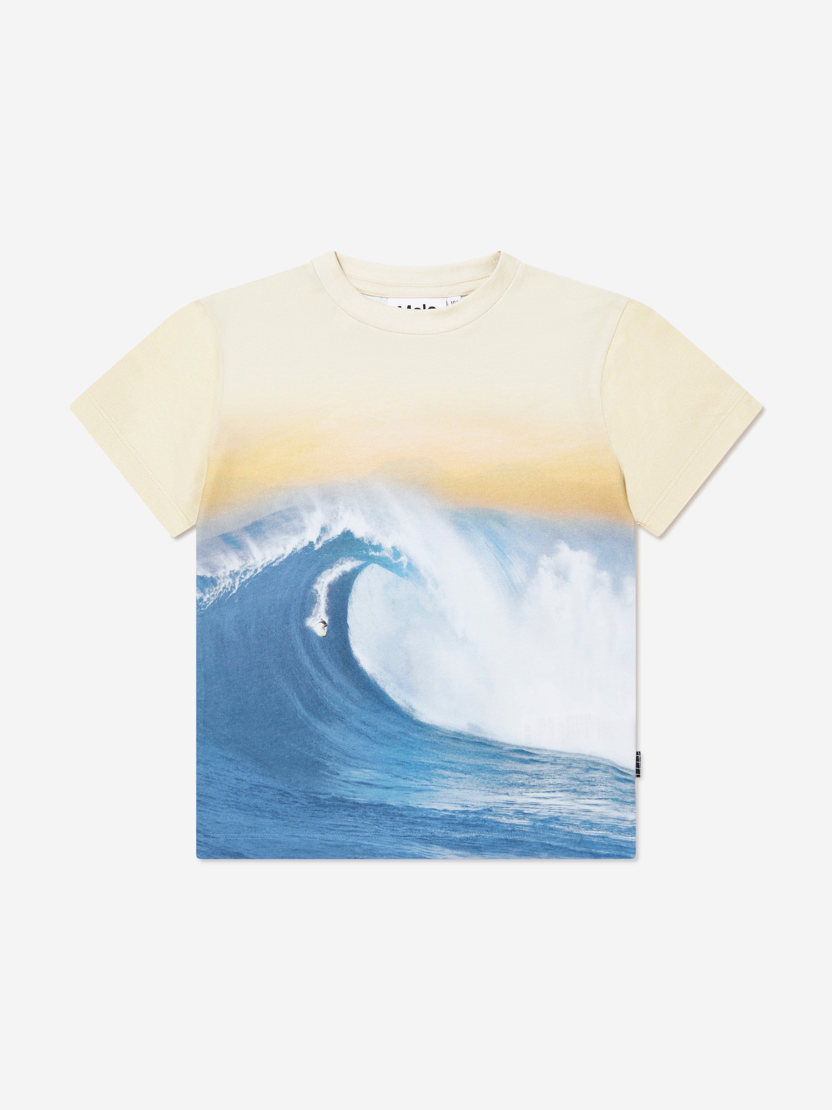 Molo Boys Organic Cotton Rame Wave T-Shirt In Multicolour