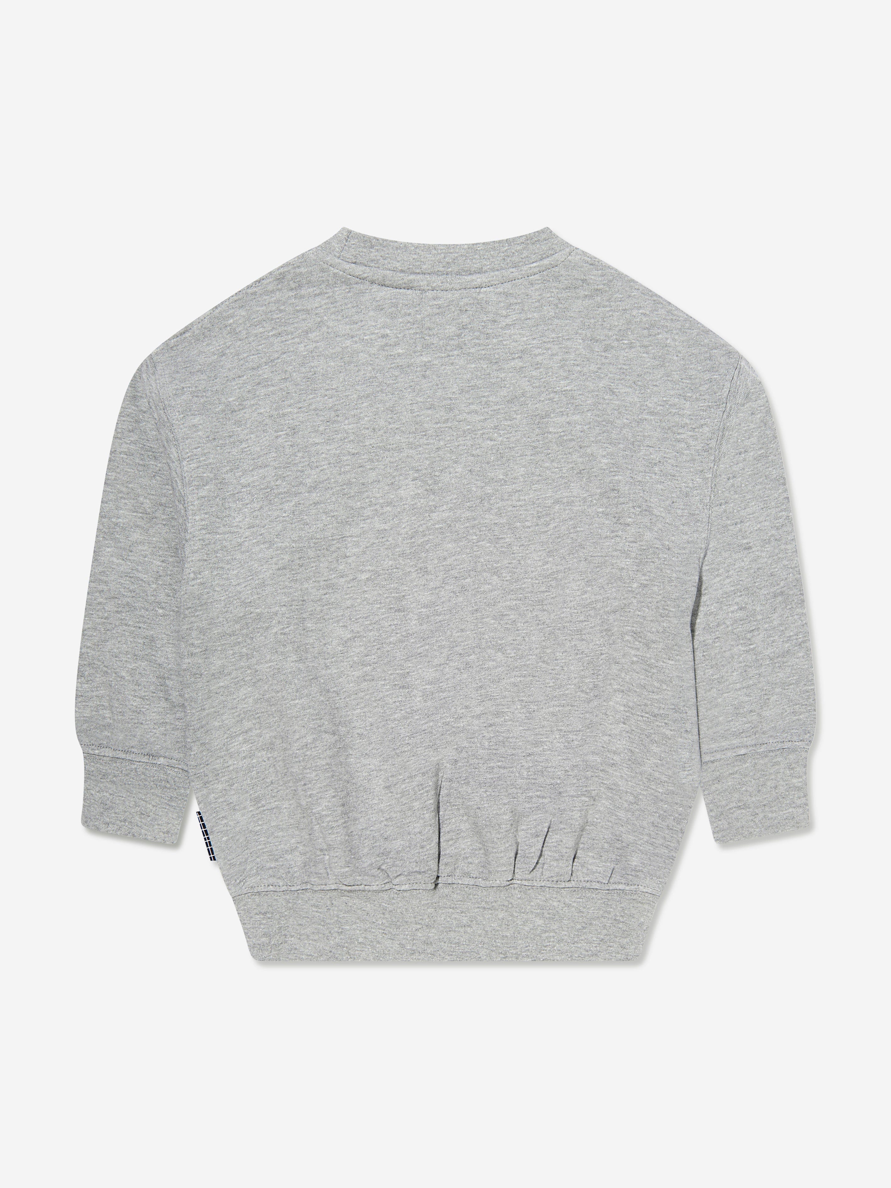 Molo Boys Mar Smiley Sweatshirt In Grey