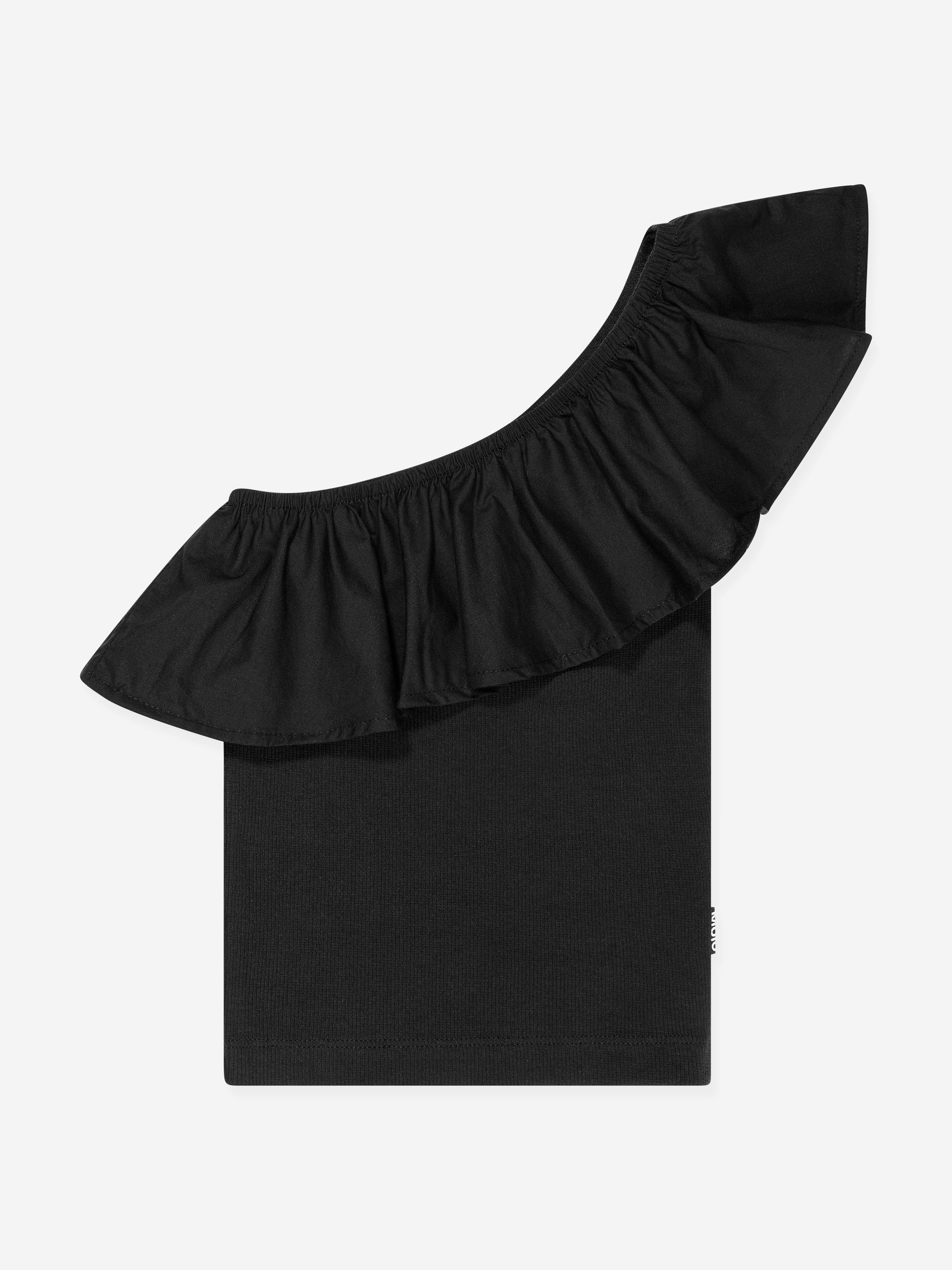 Molo Girls Organic Cotton Rebecca Top In Black