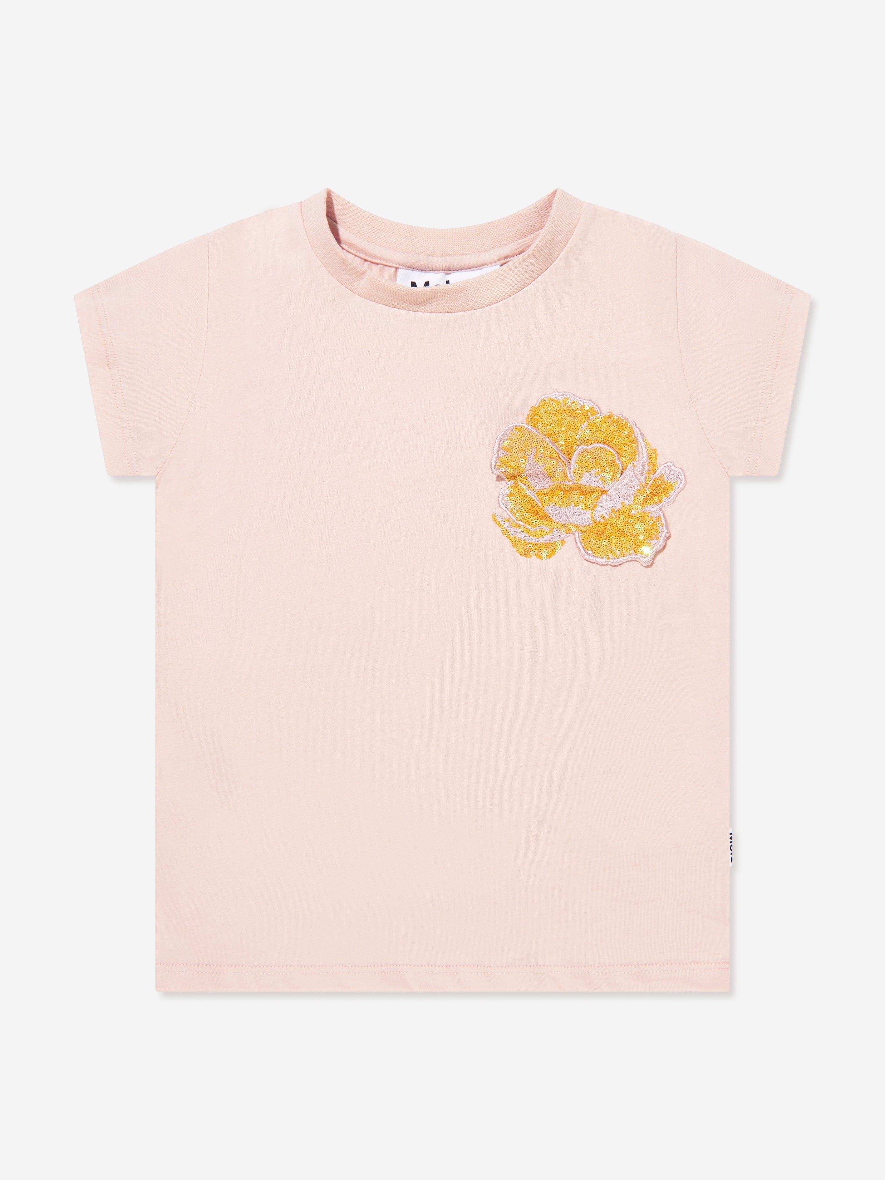 Molo Girls Organic Cotton Ranva T-Shirt In Pink