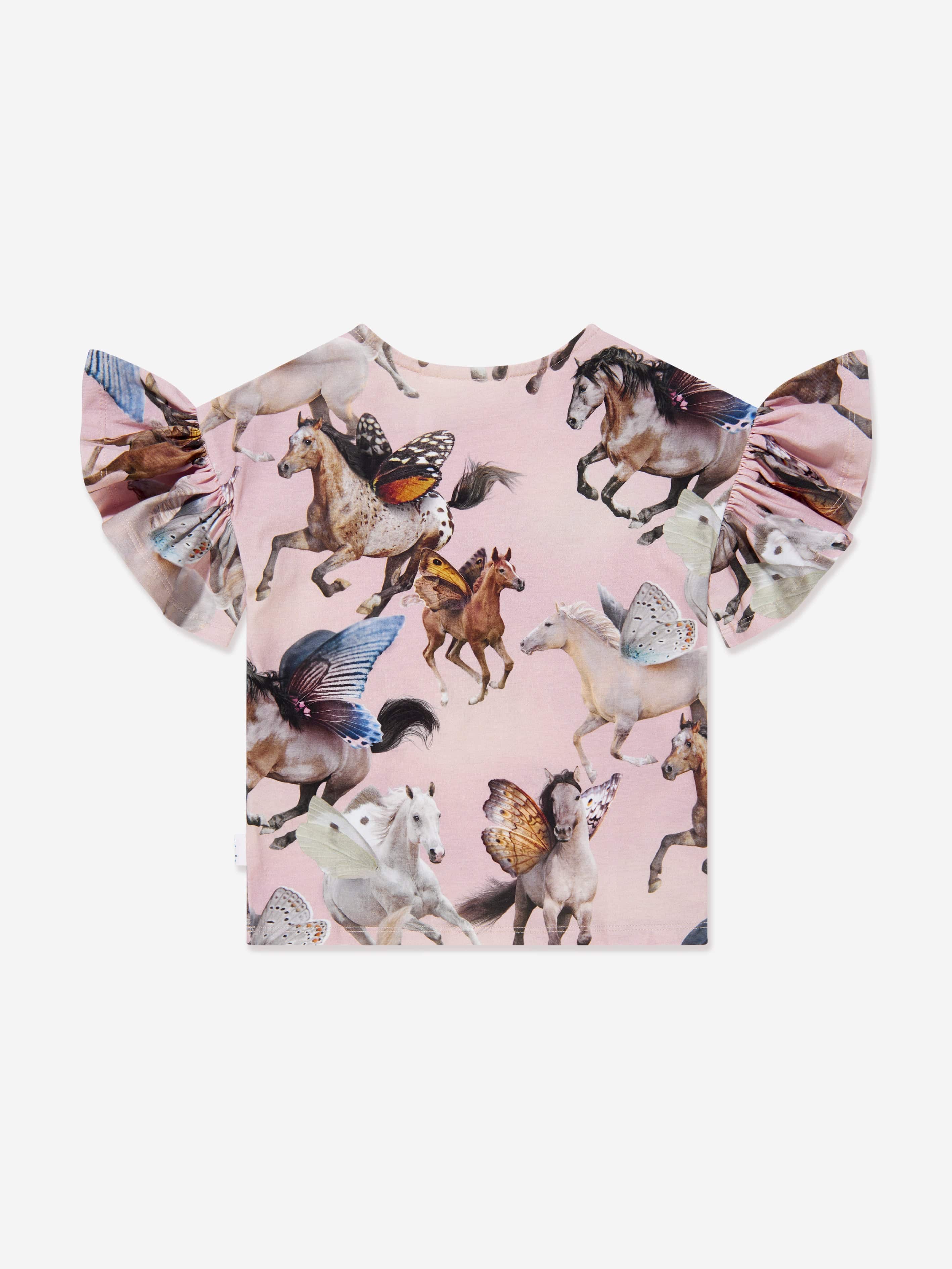 Molo Girls Organic Cotton Rayah T-Shirt In Pink