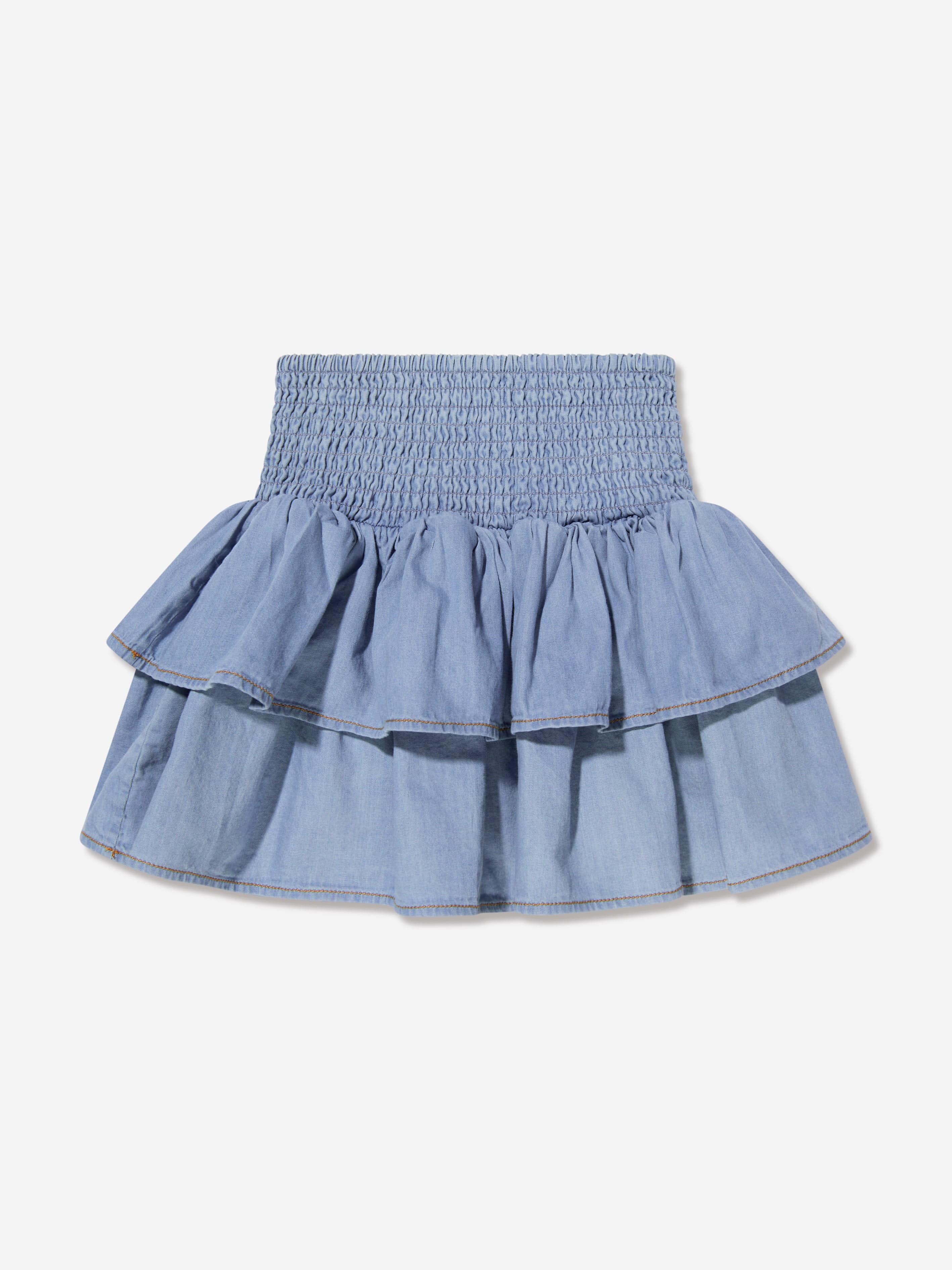 Molo Girls Organic Cotton Bonita Skirt In Blue