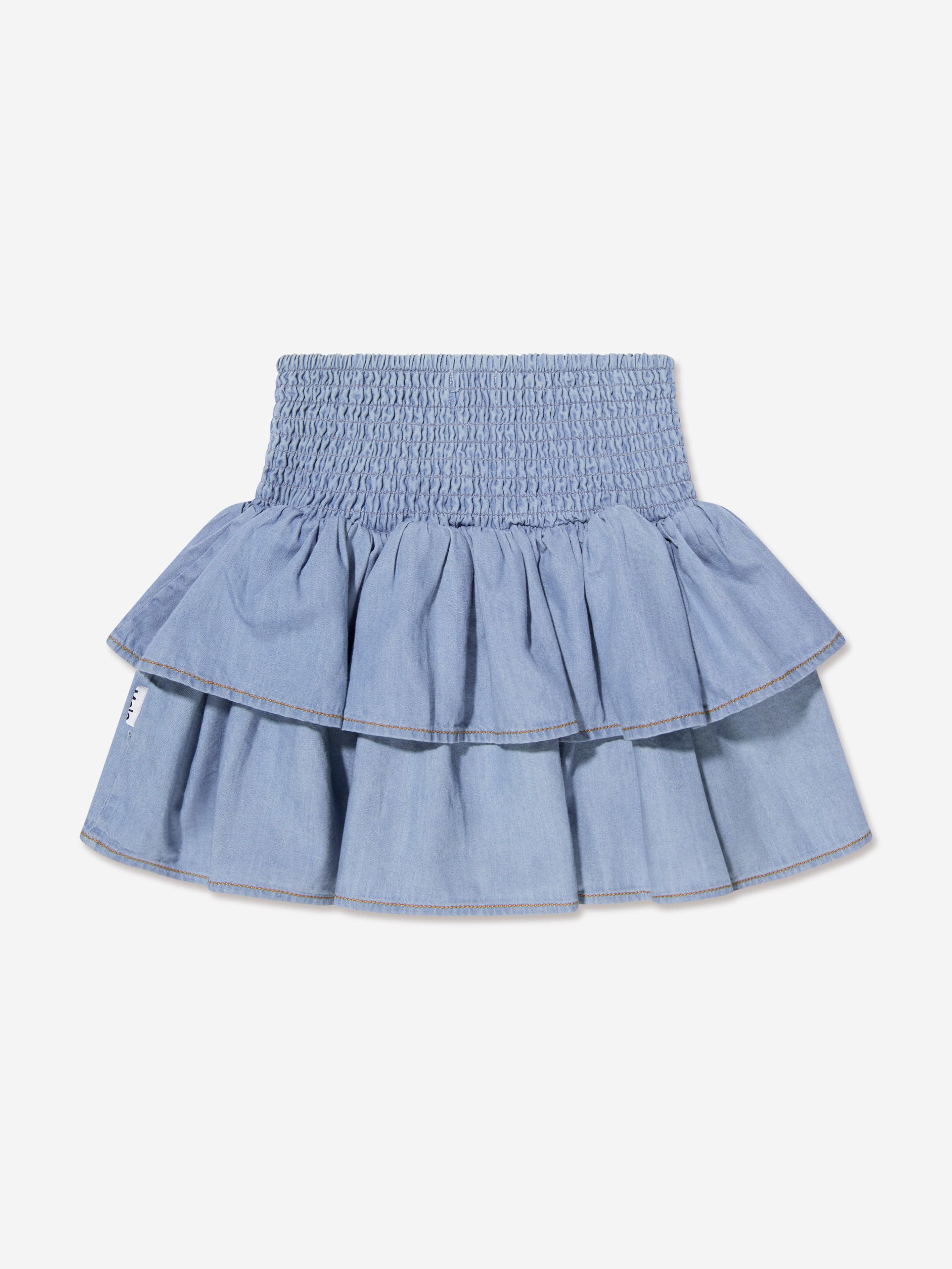 Molo Girls Organic Cotton Bonita Skirt In Blue