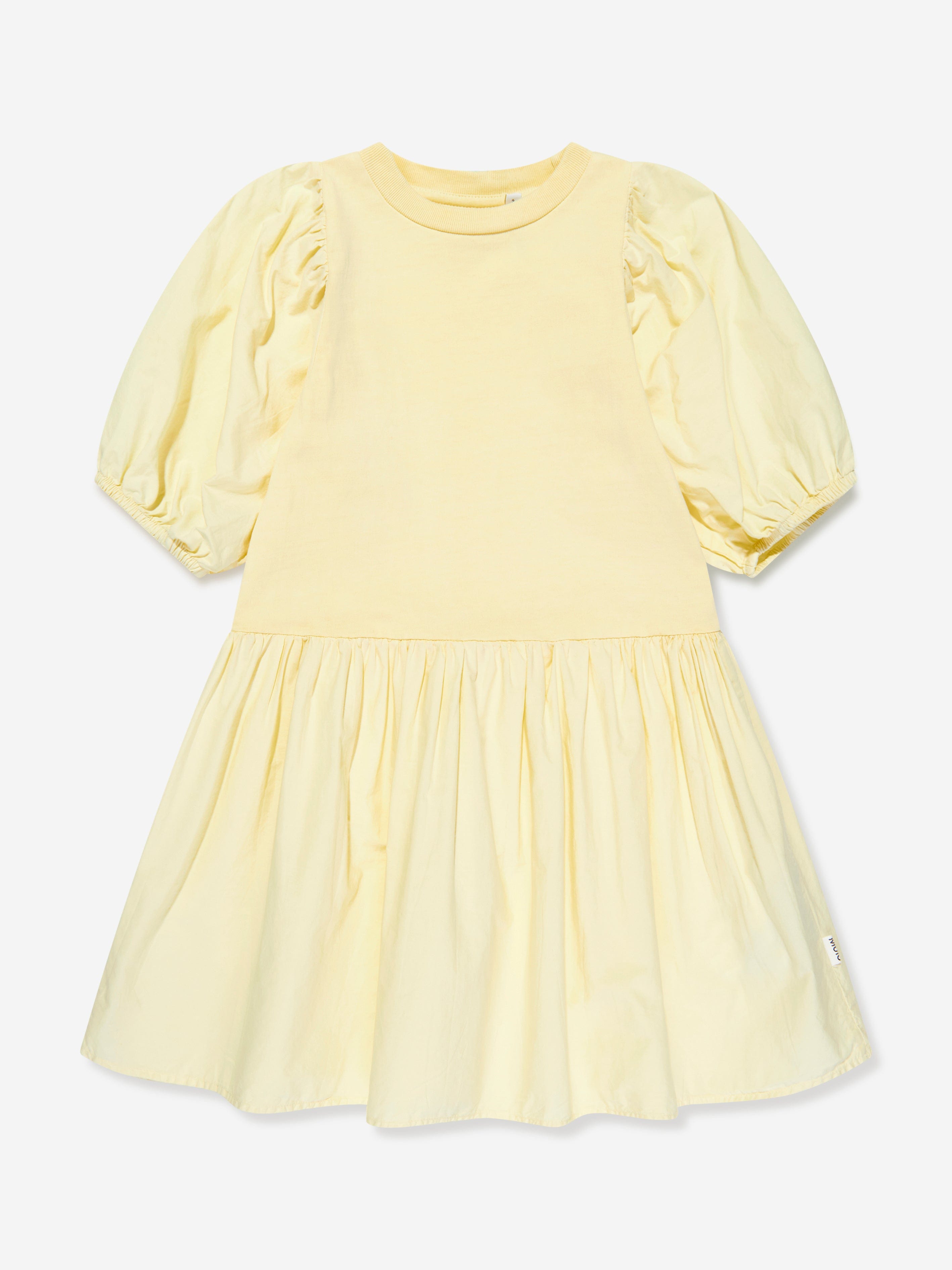 Molo Girls Organic Cotton Cece Dress In Yellow