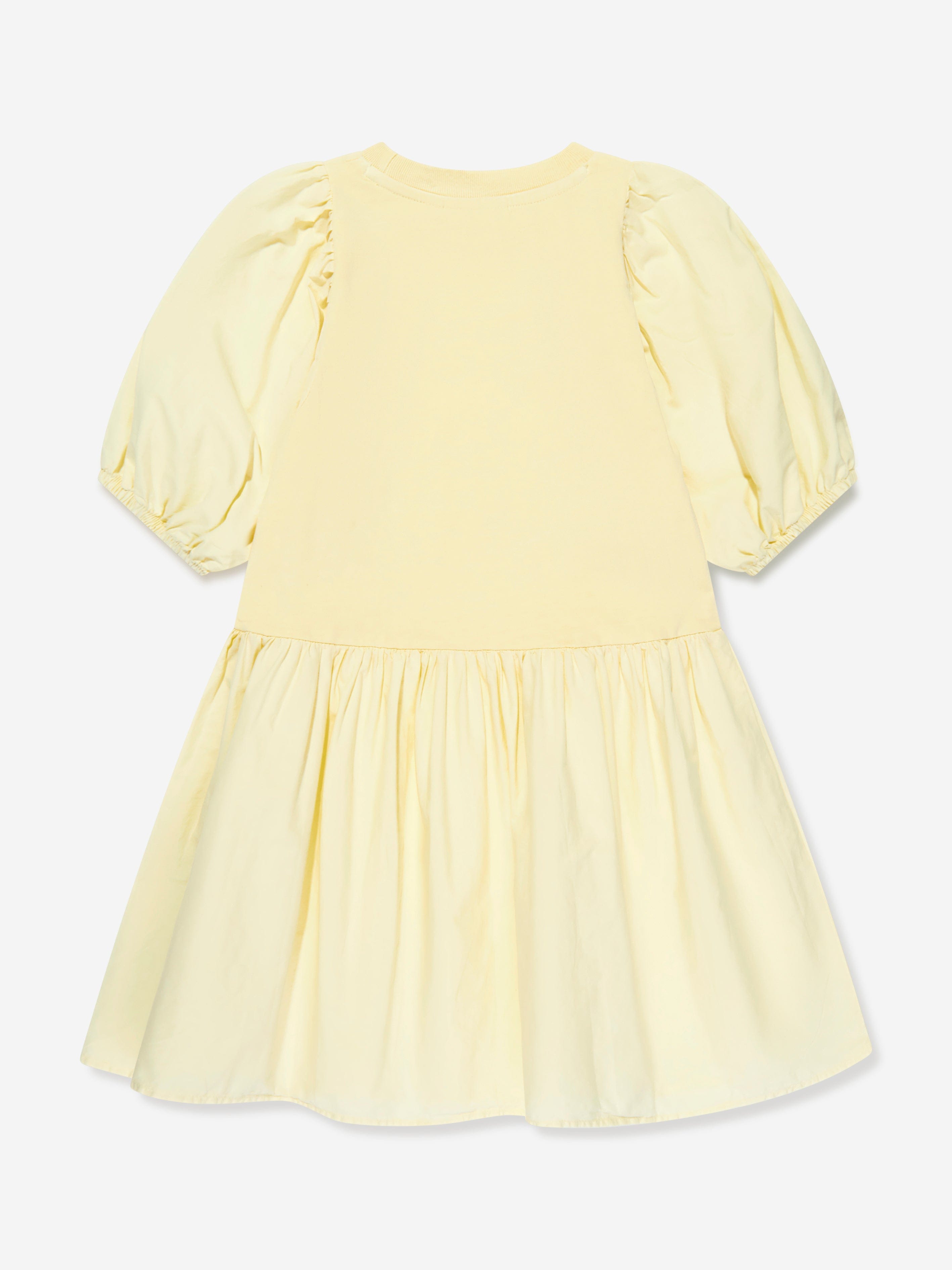 Molo Girls Organic Cotton Cece Dress In Yellow