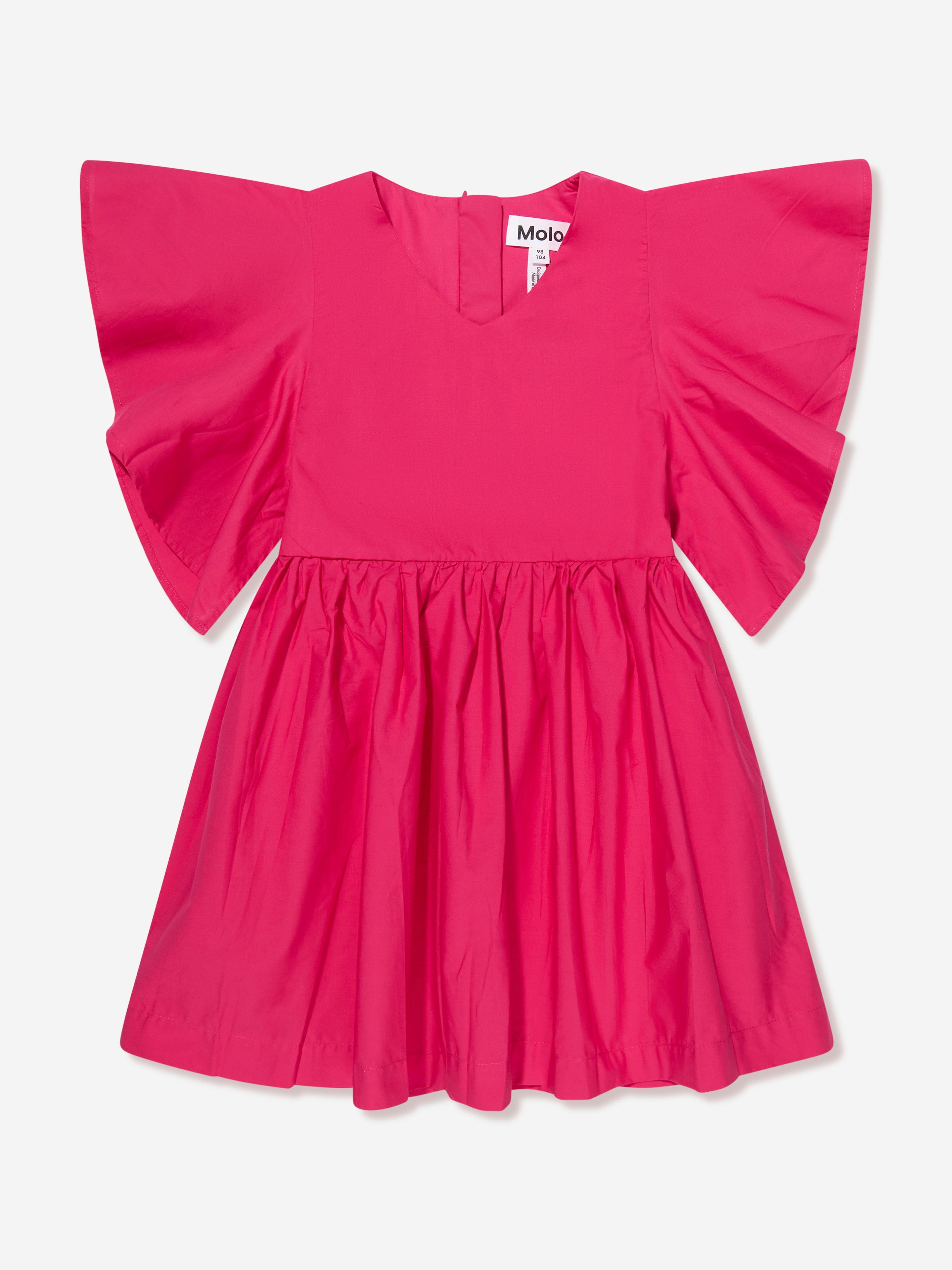 Molo Girls Organic Cotton Christiana Dress In Pink