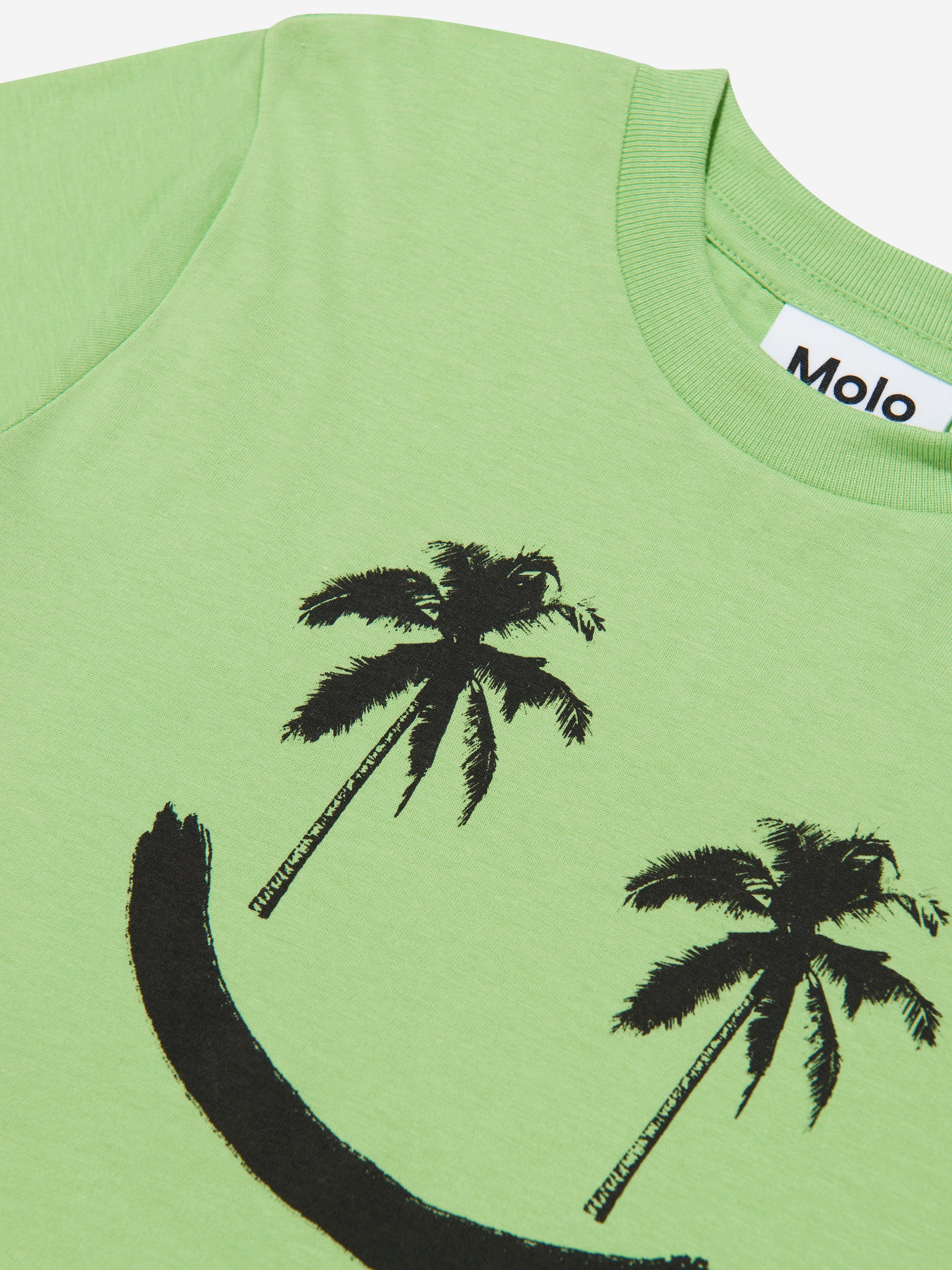 Molo Kids Organic Cotton Rame T-Shirt In Green