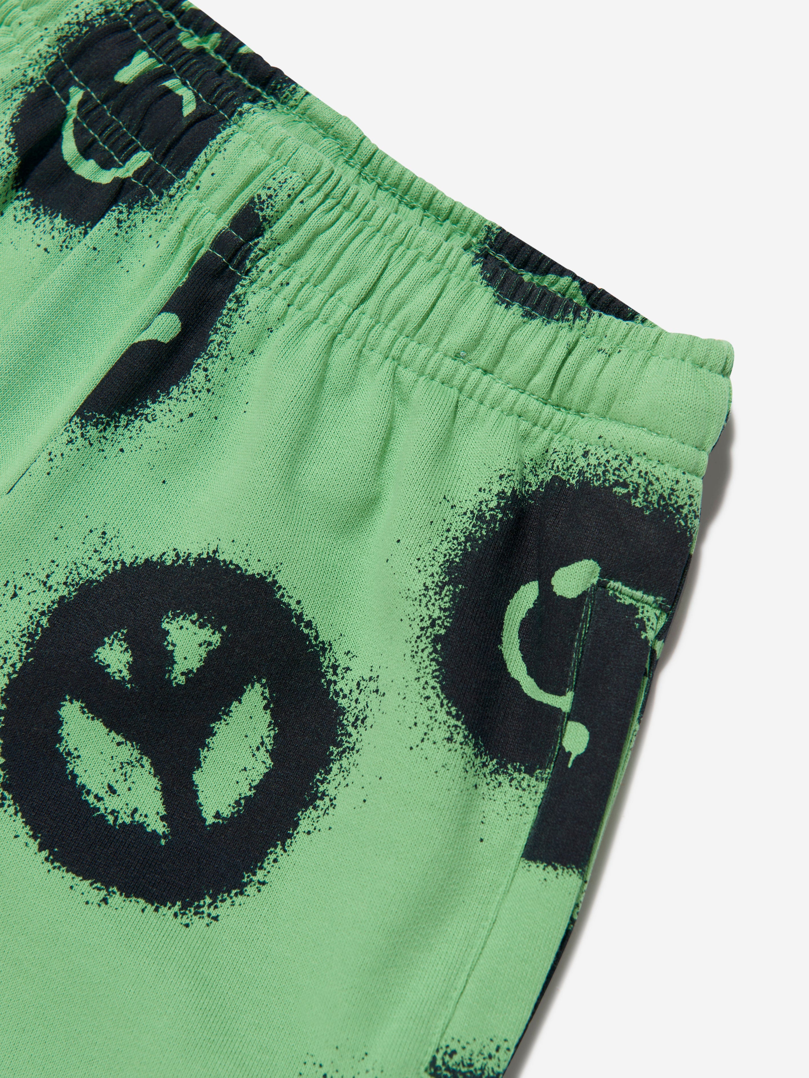 Molo Boys Organic Cotton Adian Shorts In Green