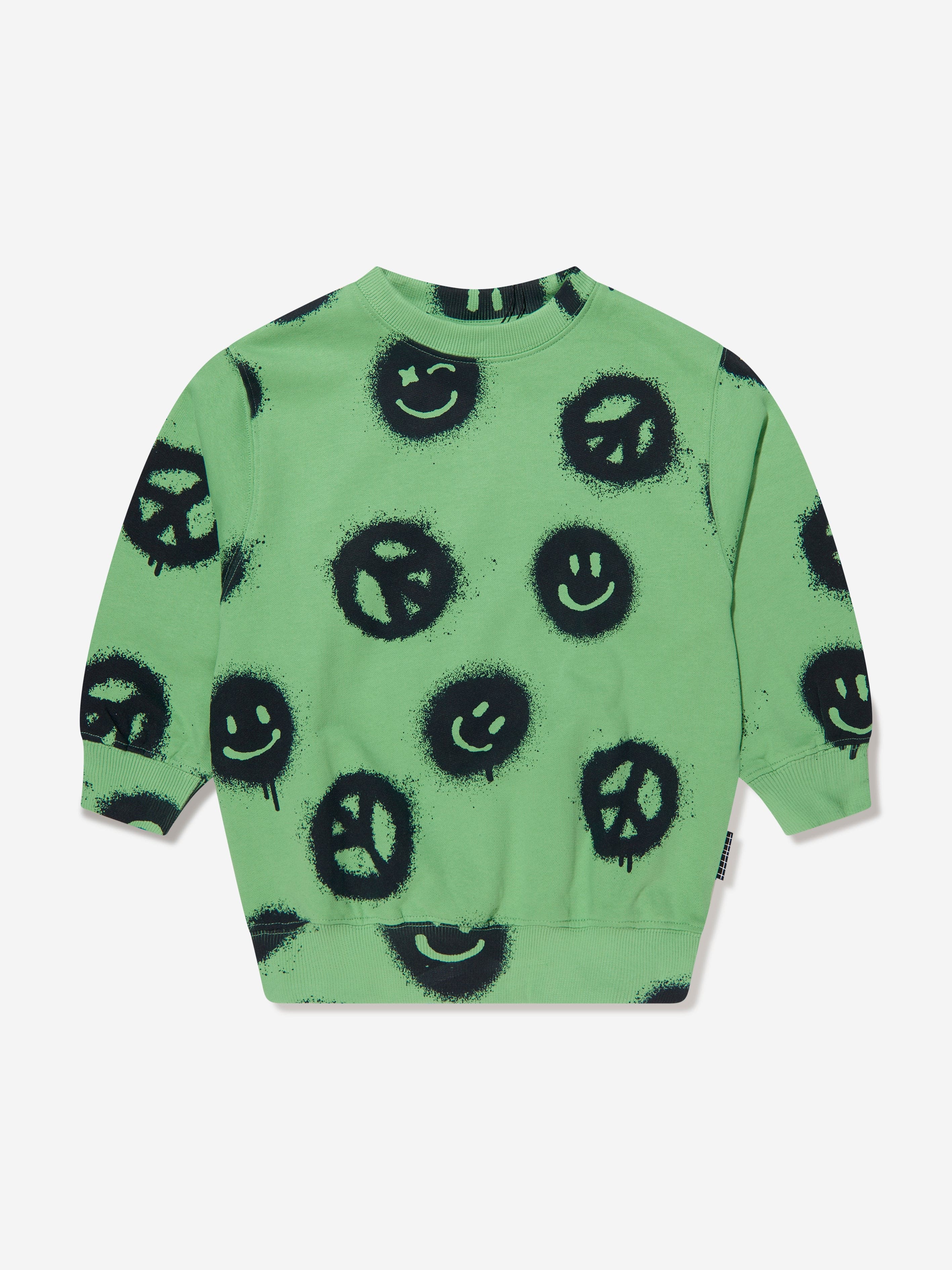 Molo Kids Organic Cotton Monti Sweatshirt In Green