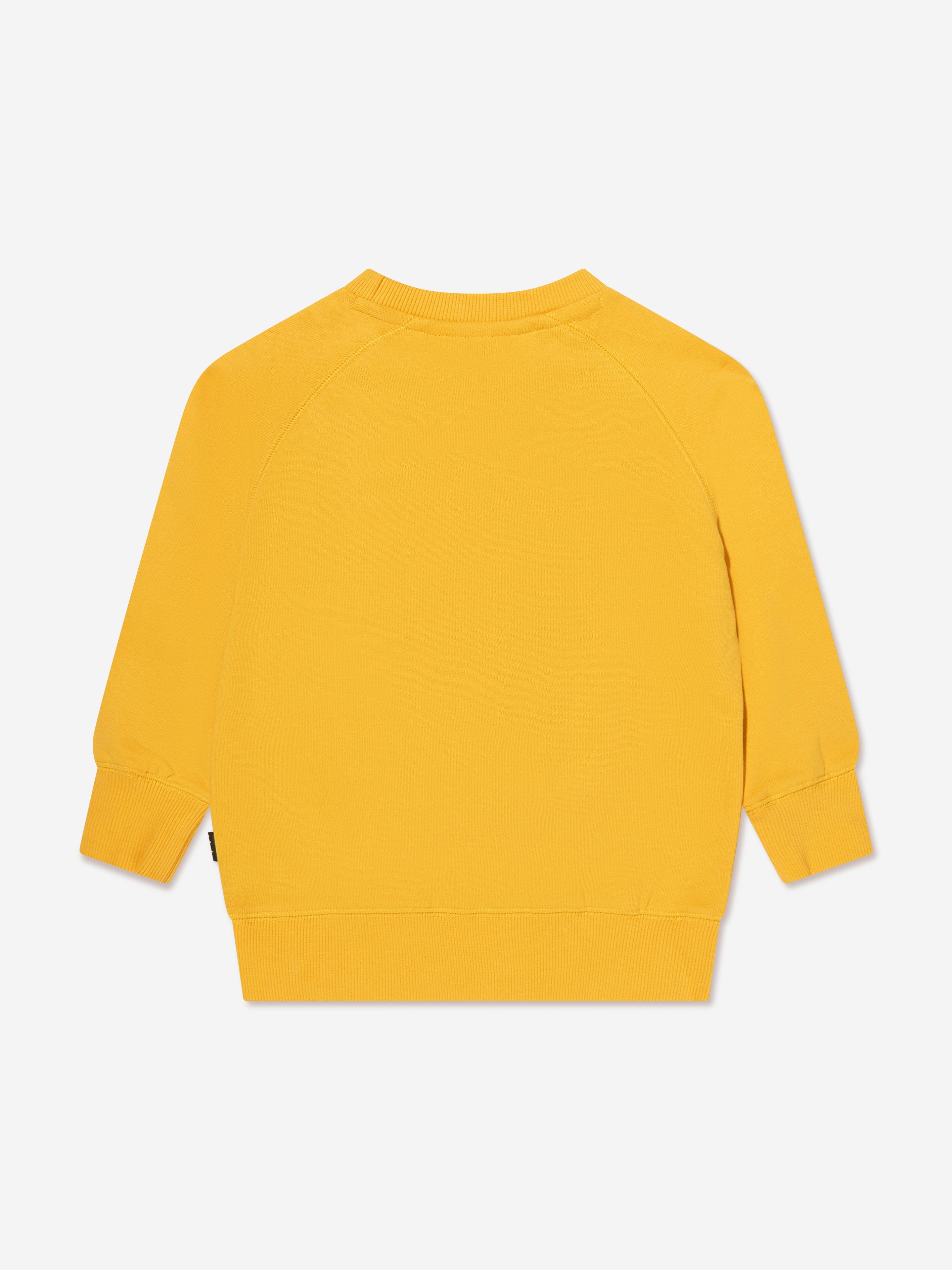 Molo Kids Organic Cotton Smiley Sweatshirt In Yellow