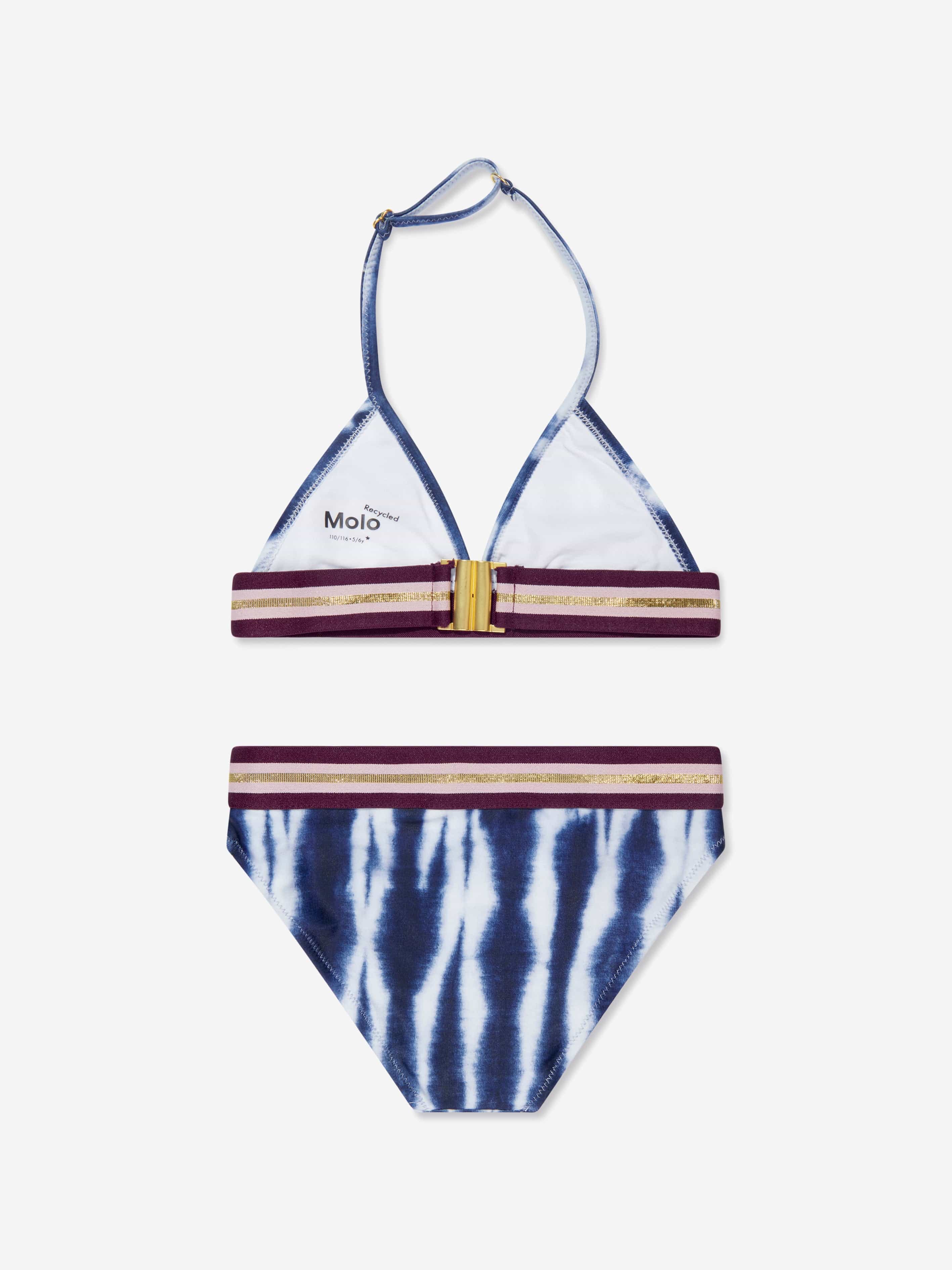 Molo Girls Tie Dye Nicoletta Bikini In Navy