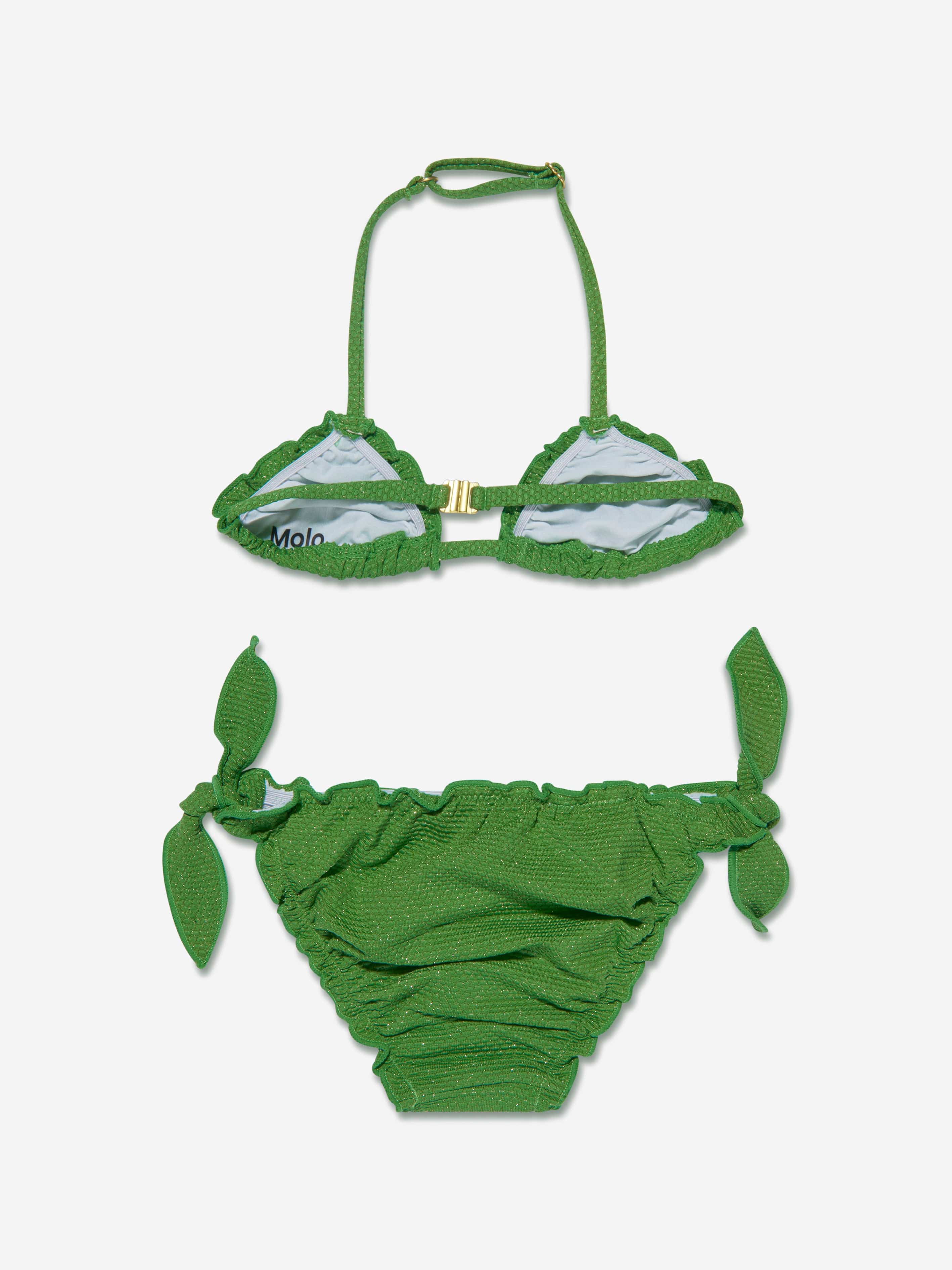 Molo Girls Ruched Neola Bikini In Green