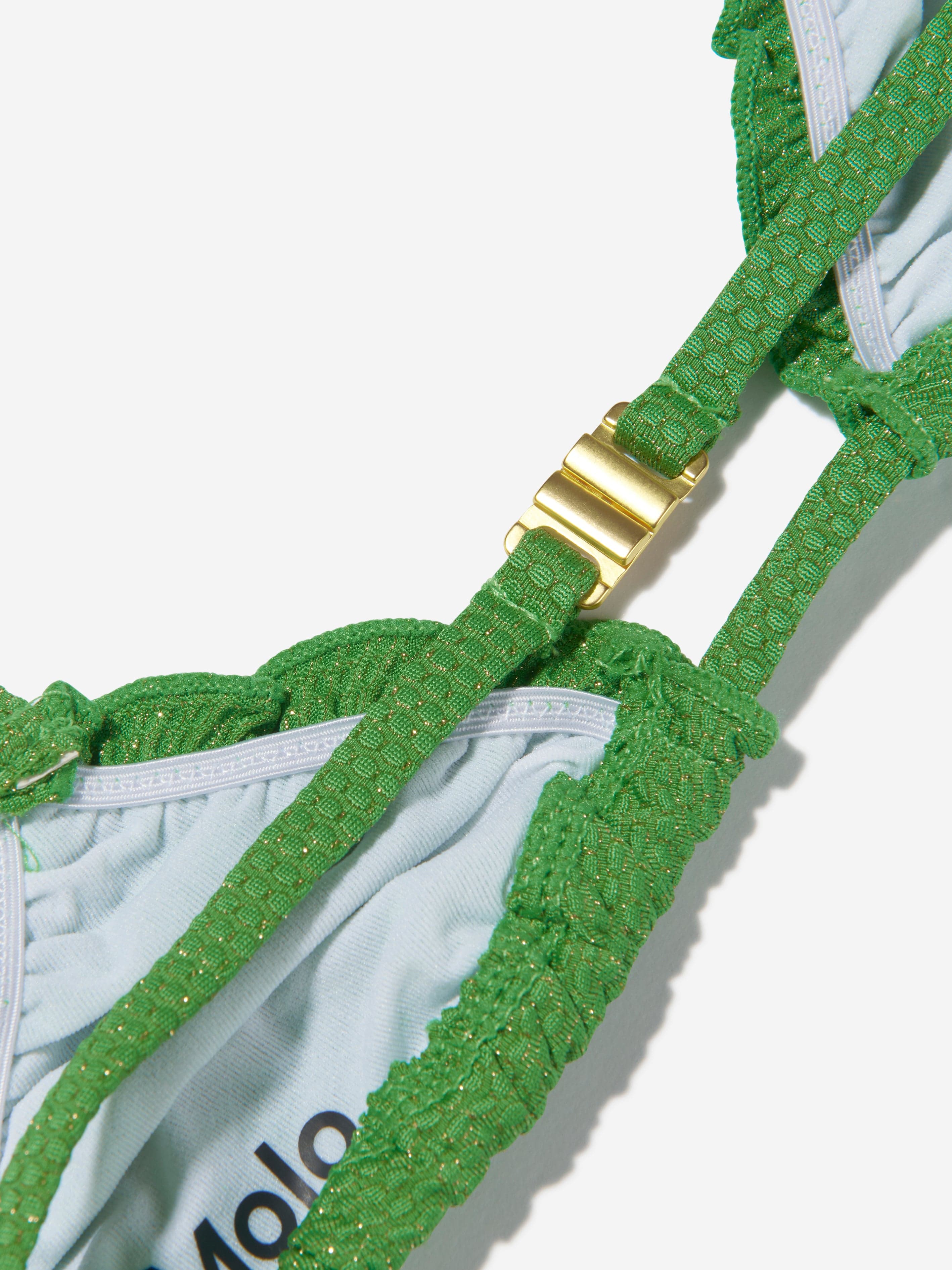 Molo Girls Ruched Neola Bikini In Green