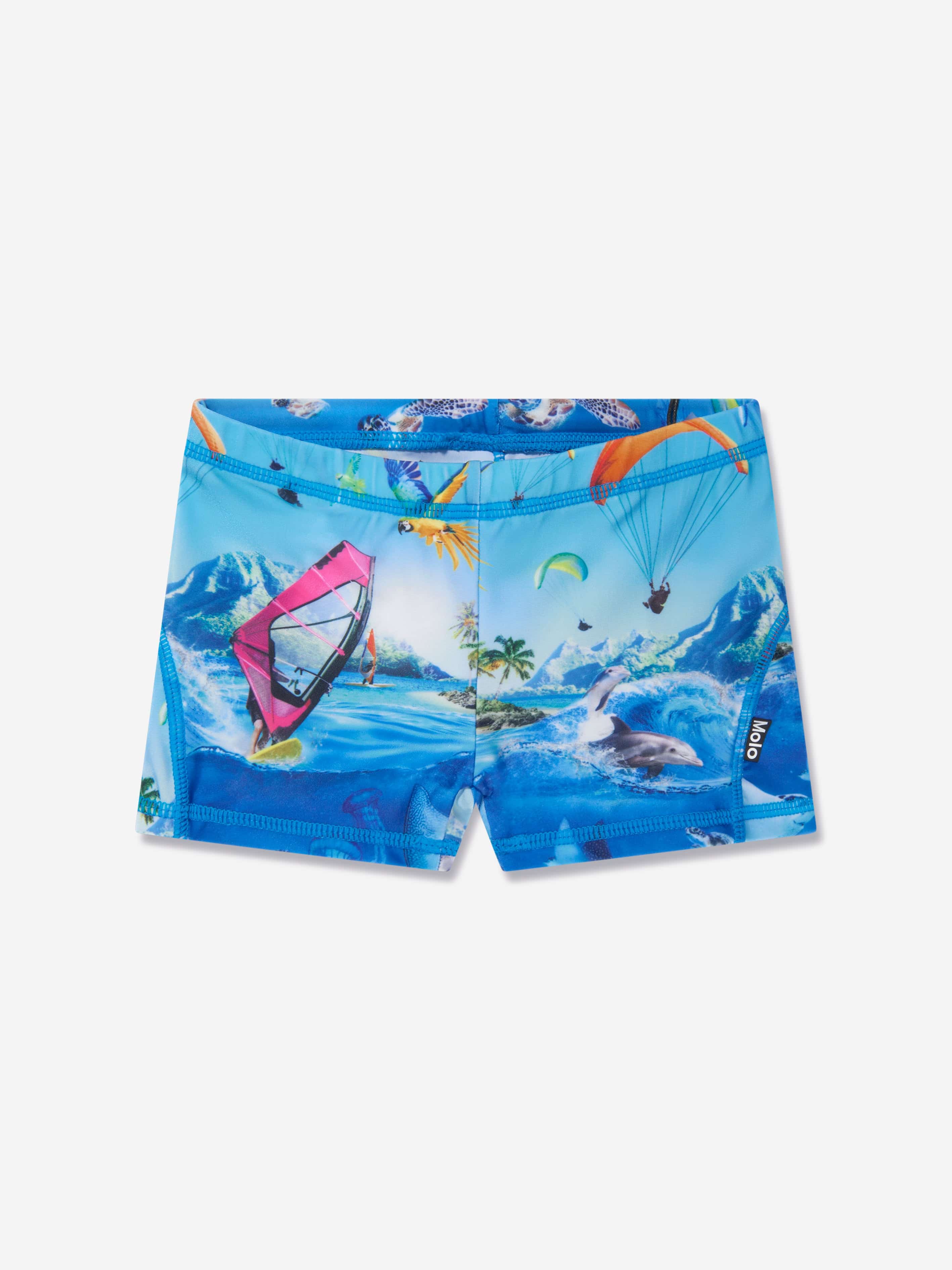 Molo Boys Norton Swim Trunks In Blue