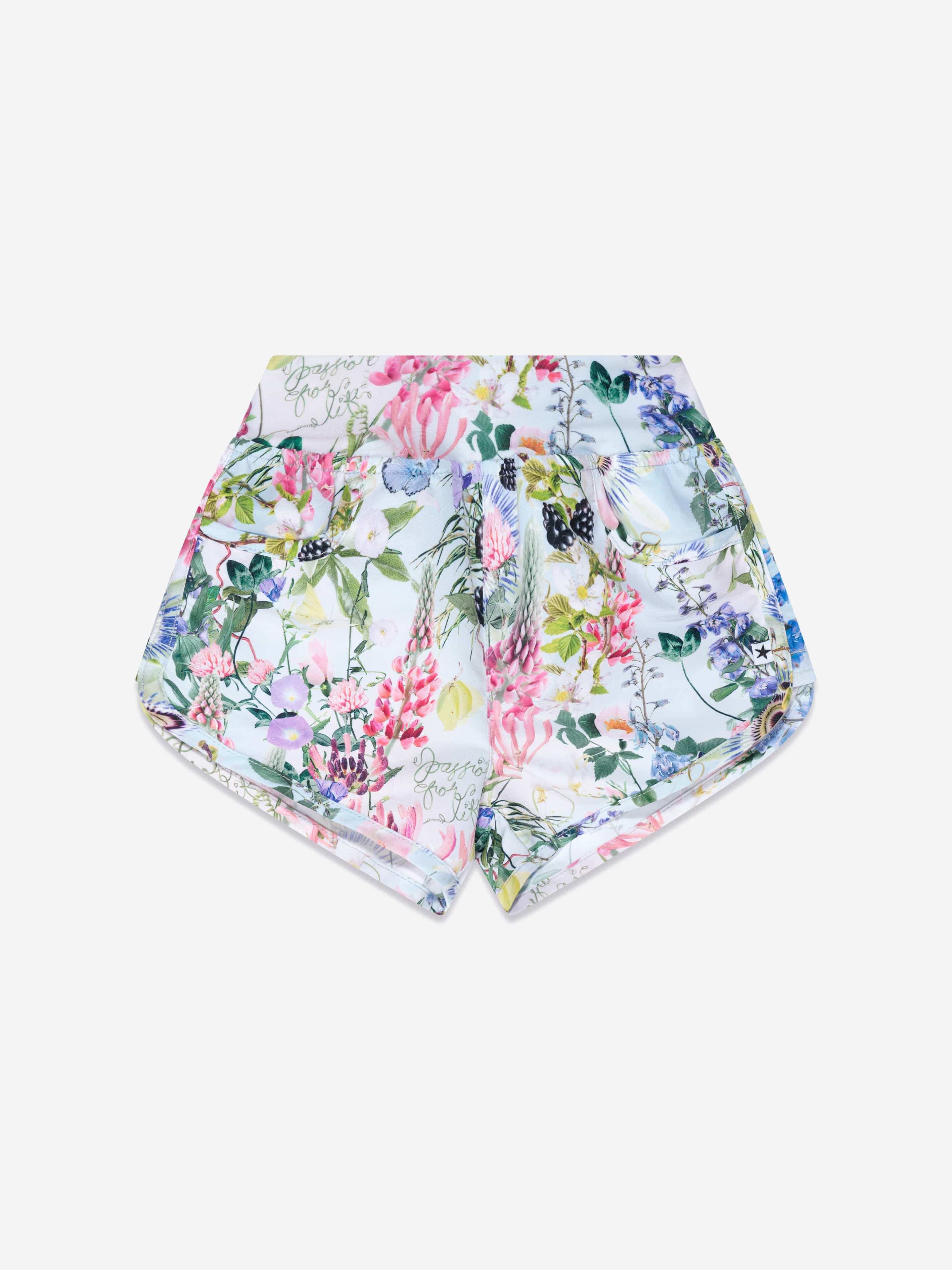 Molo Girls Floral Print Neva Shorts In Multicolour