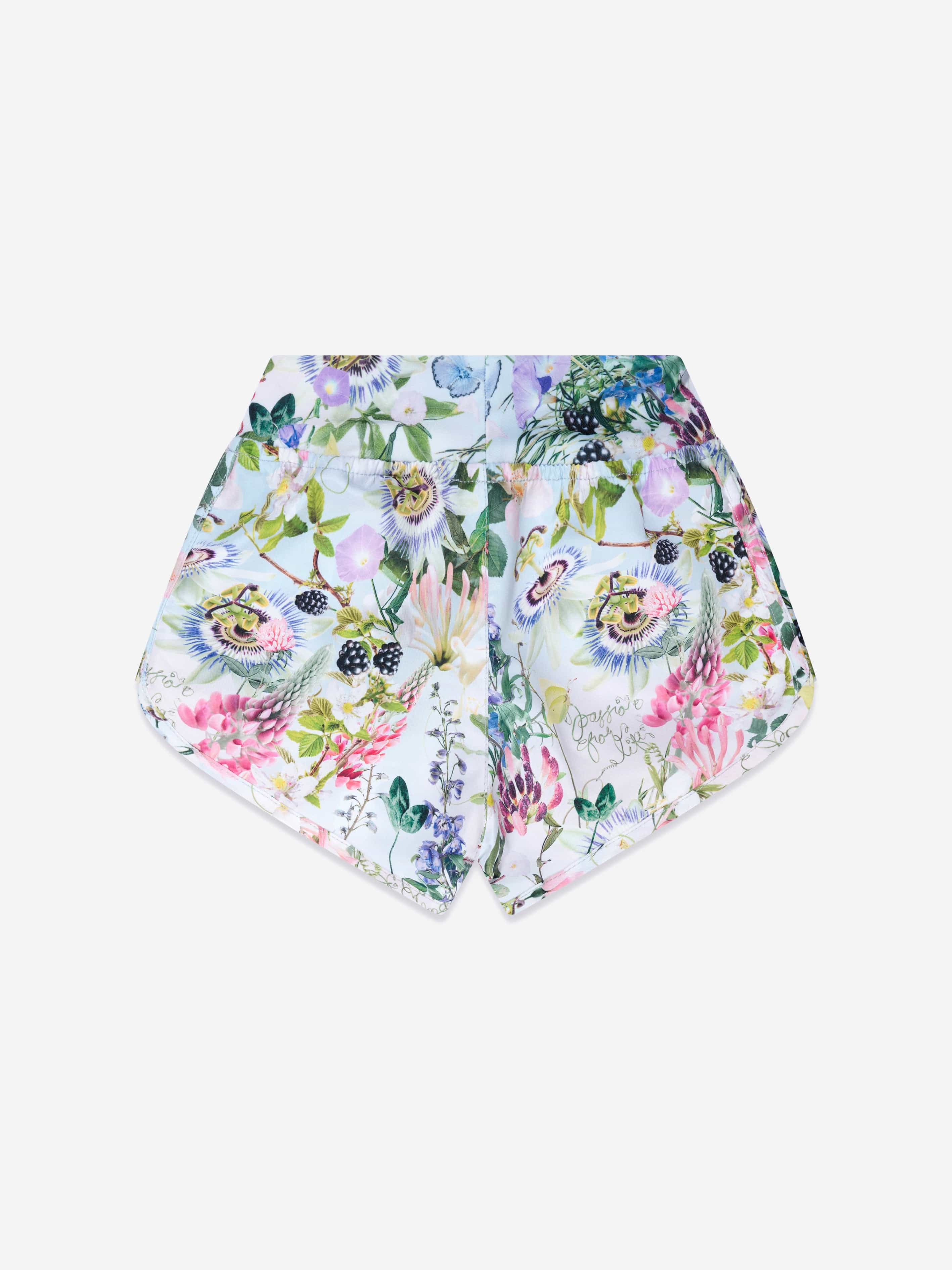 Molo Girls Floral Print Neva Shorts In Multicolour