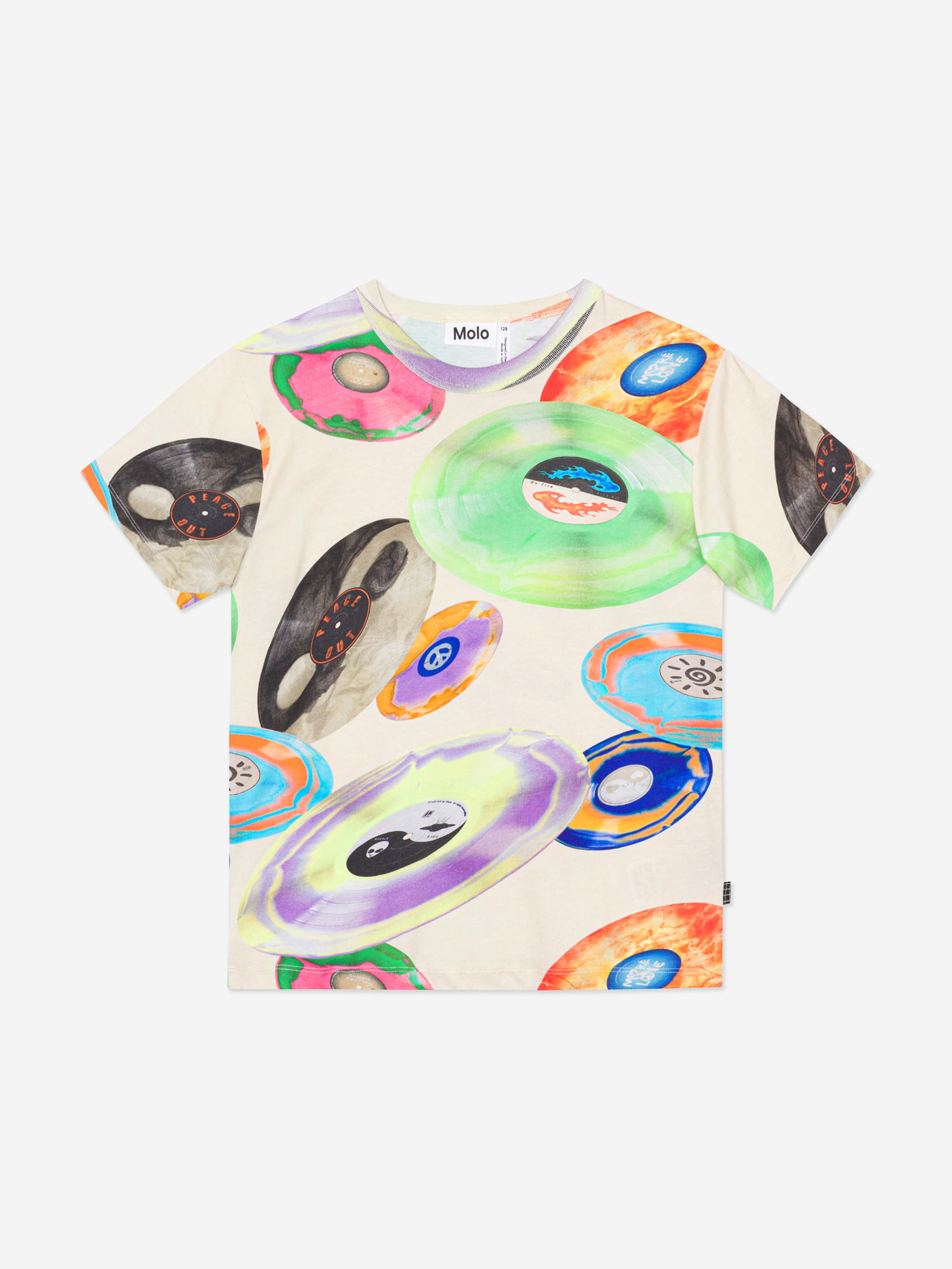 Molo Boys Records Print T-Shirt in Multicolour