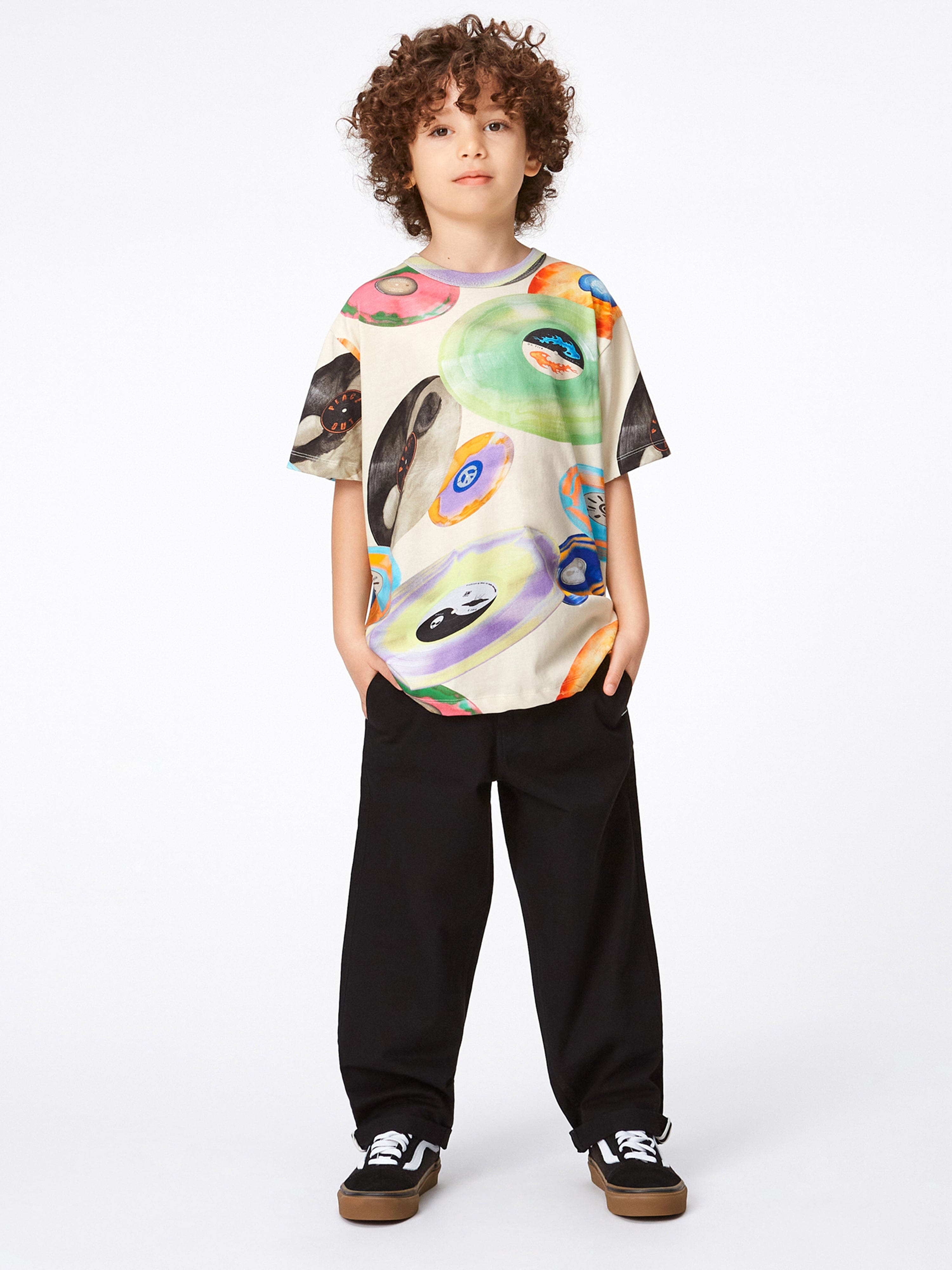 Molo Boys Records Print T-Shirt in Multicolour