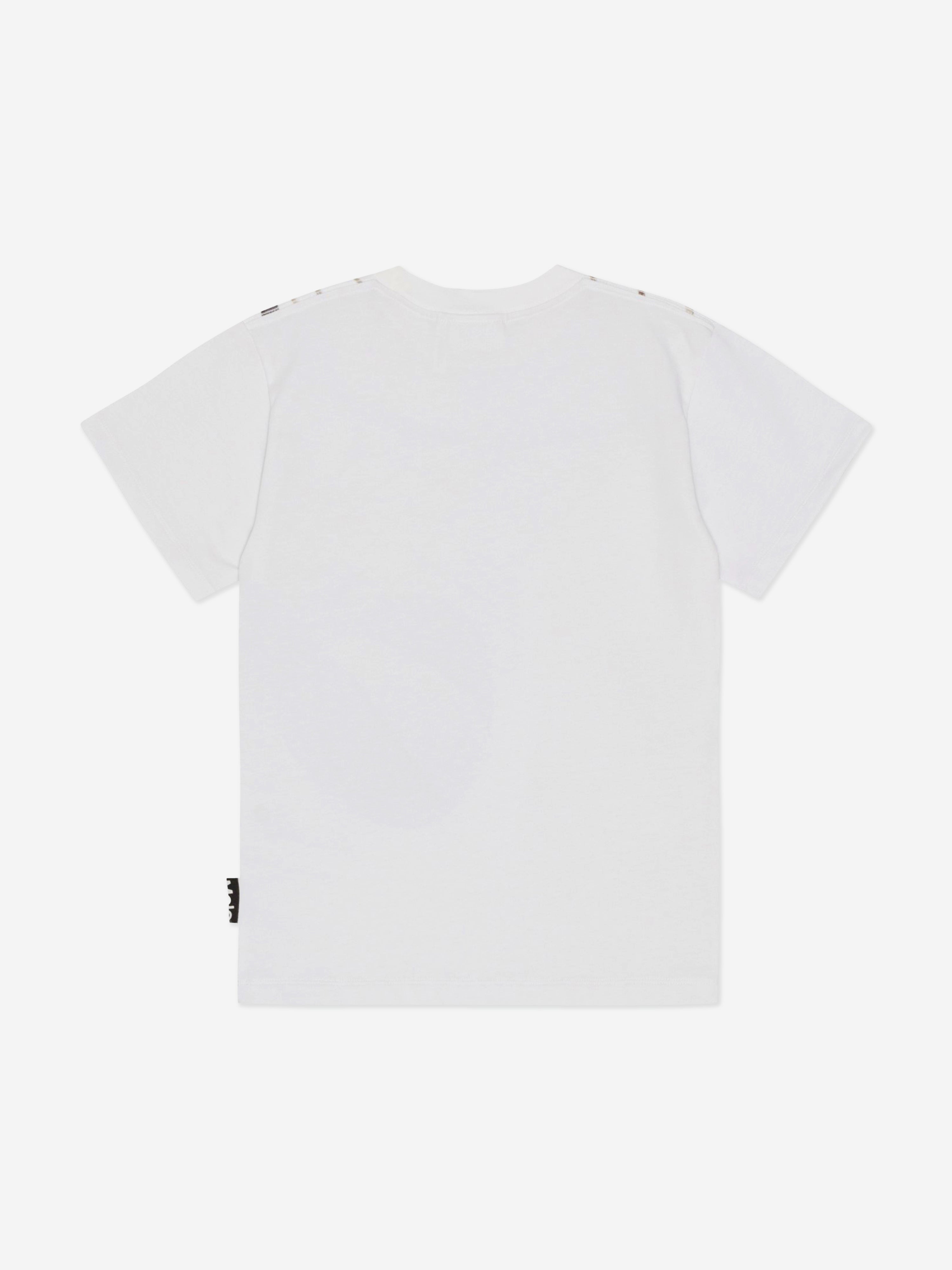 Molo Boys Basket Net Print T-Shirt in White