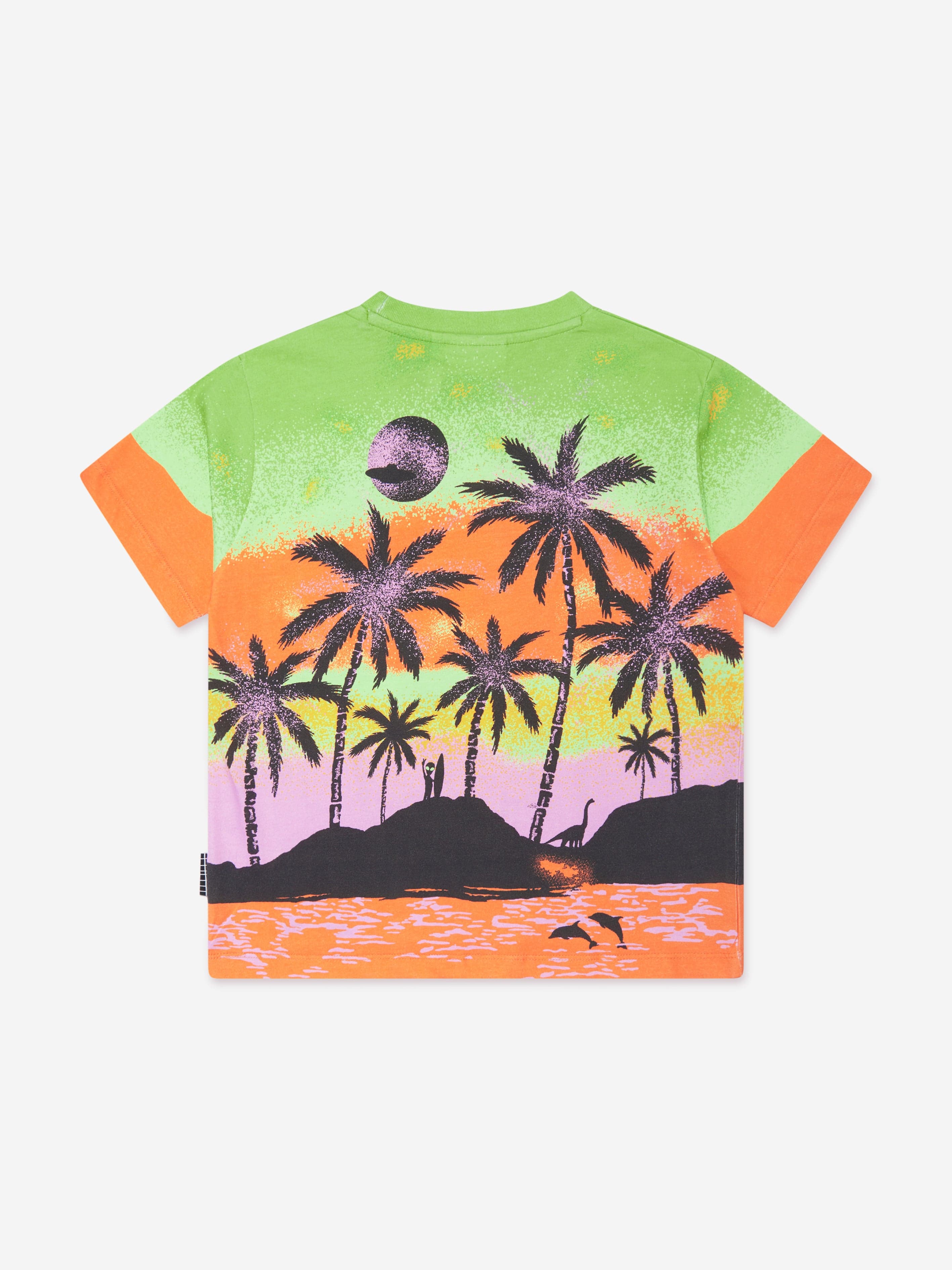 Molo Boys Island Print T-Shirt in Orange