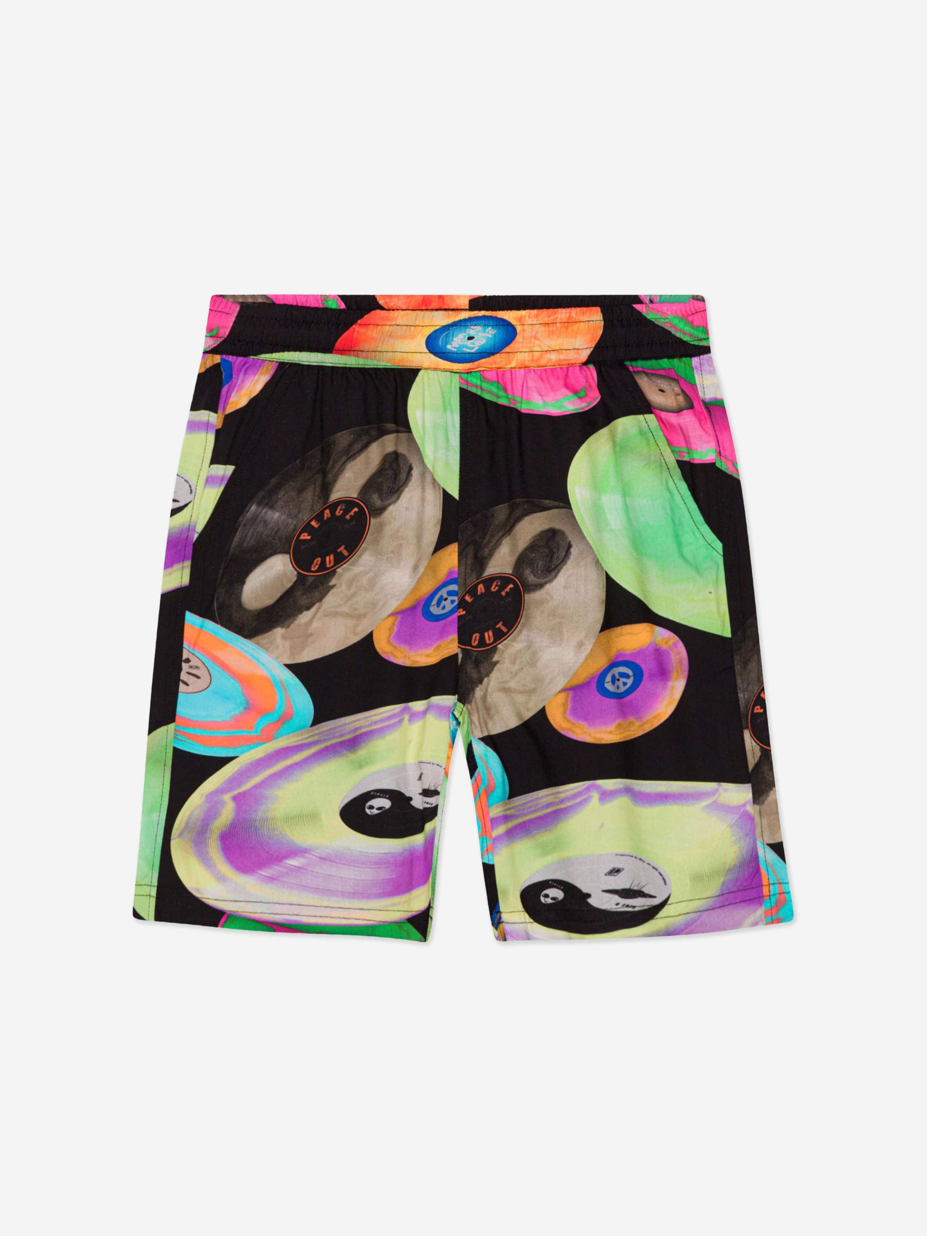 Molo Boys Record Print Shorts in Multicolour