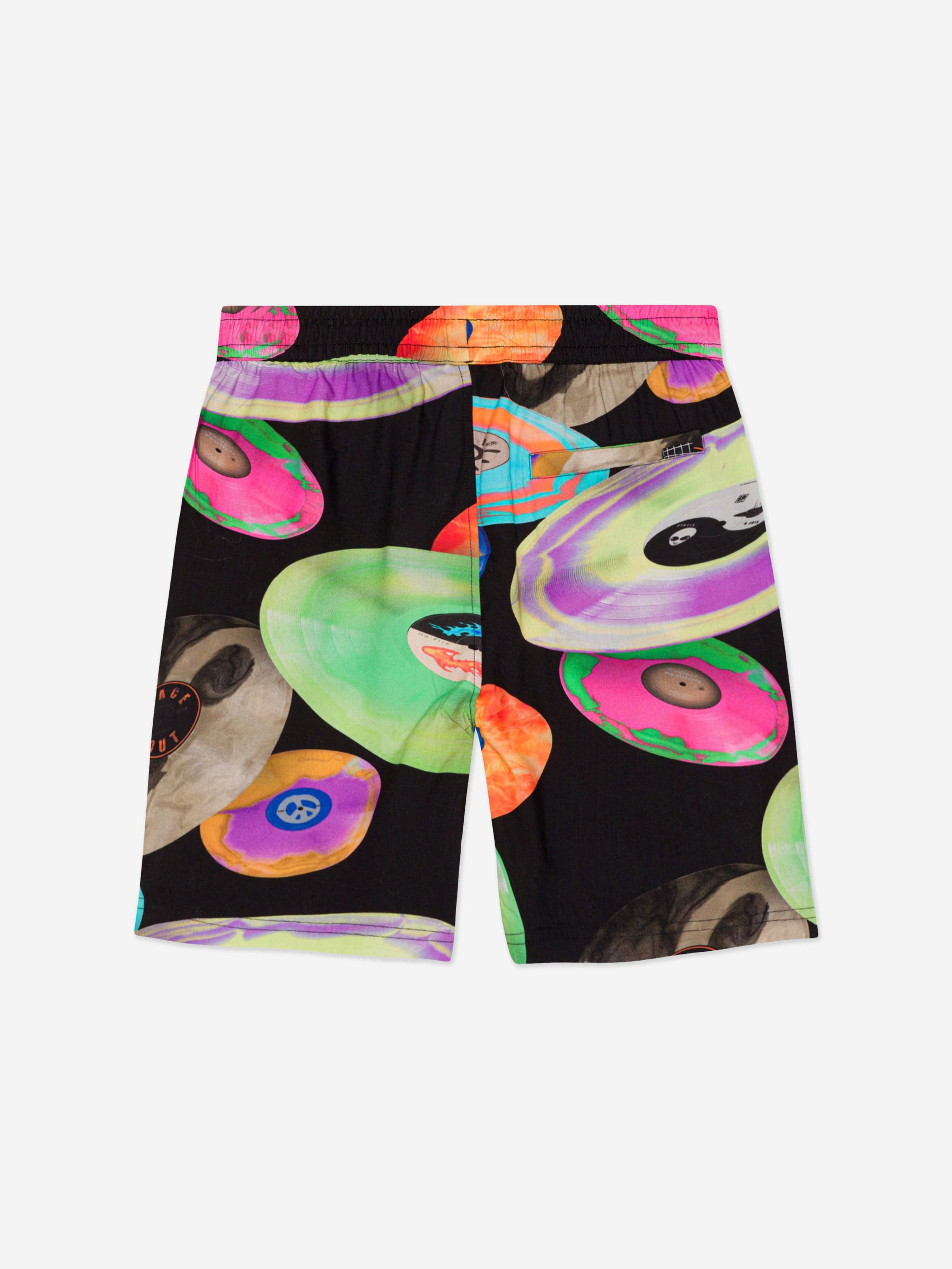 Molo Boys Record Print Shorts in Multicolour