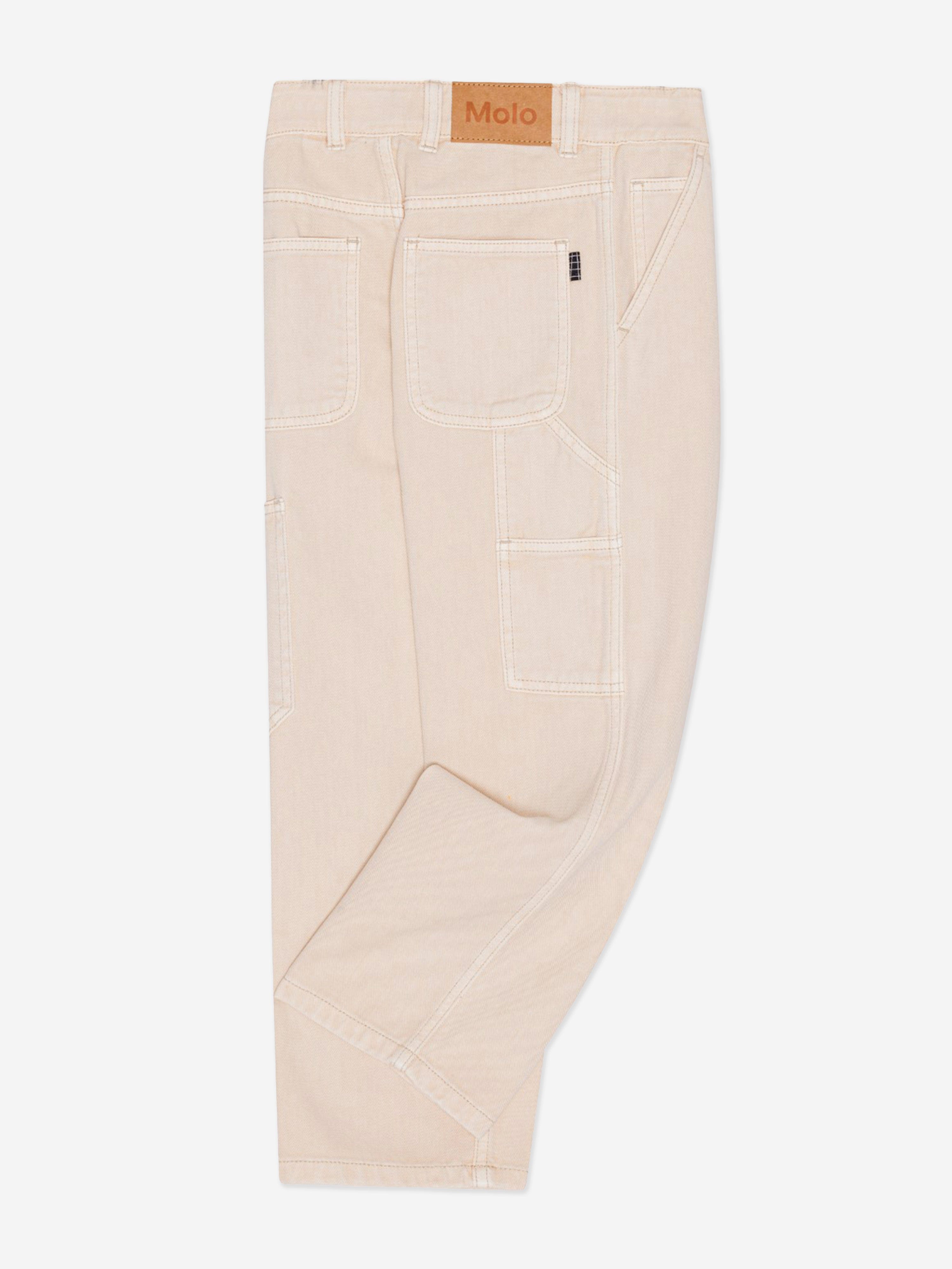 Molo Boys Regular Fit Woven Trousers in Beige