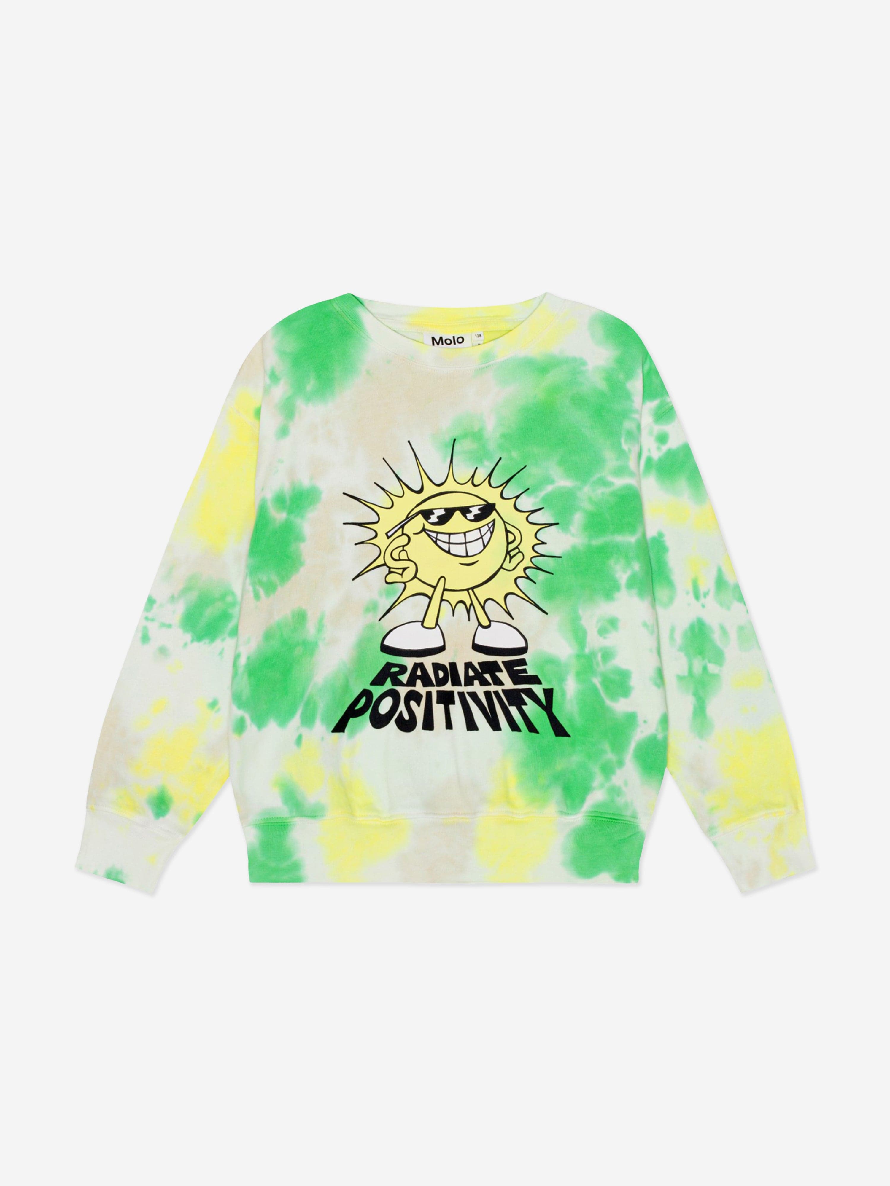 Molo Boys Dye Print Sweatshirt in Green