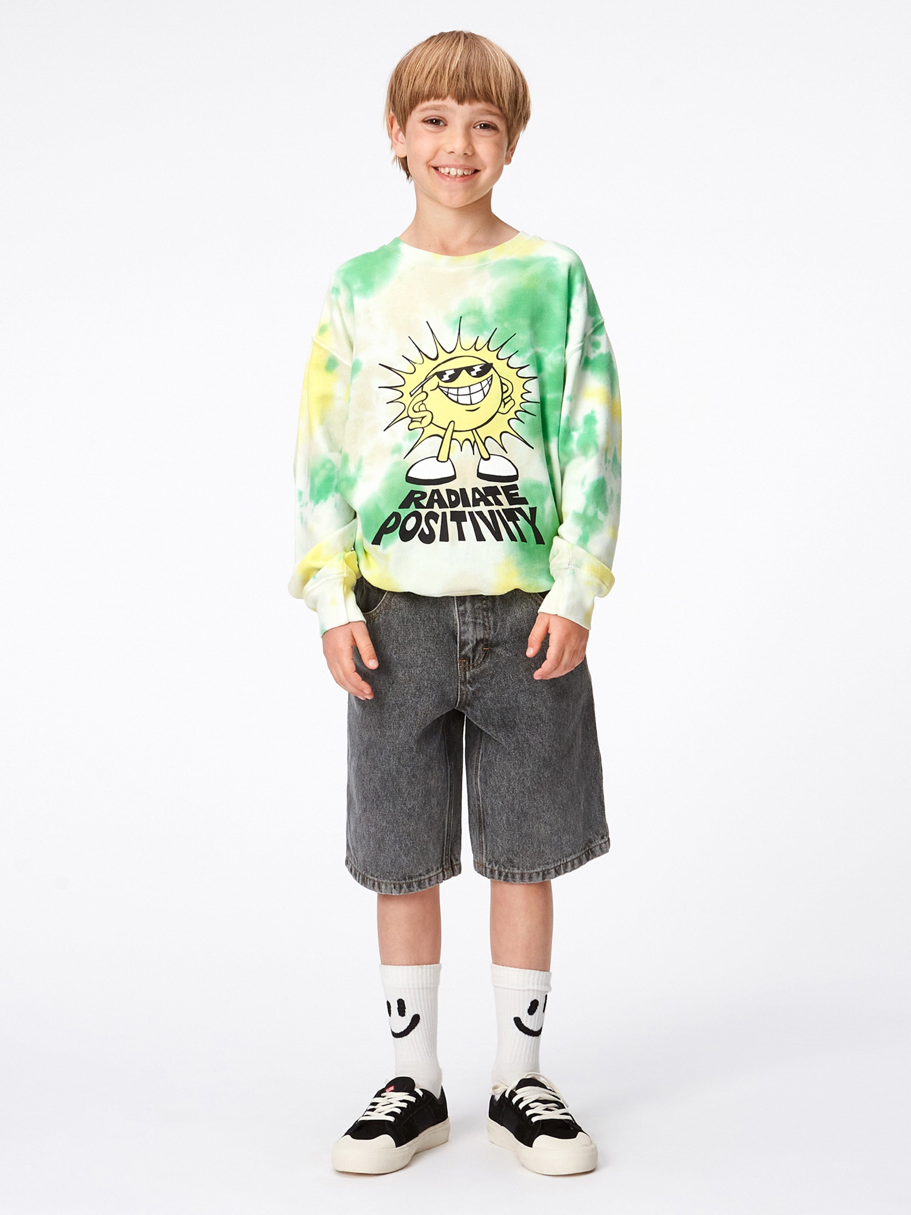 Molo Boys Dye Print Sweatshirt in Green