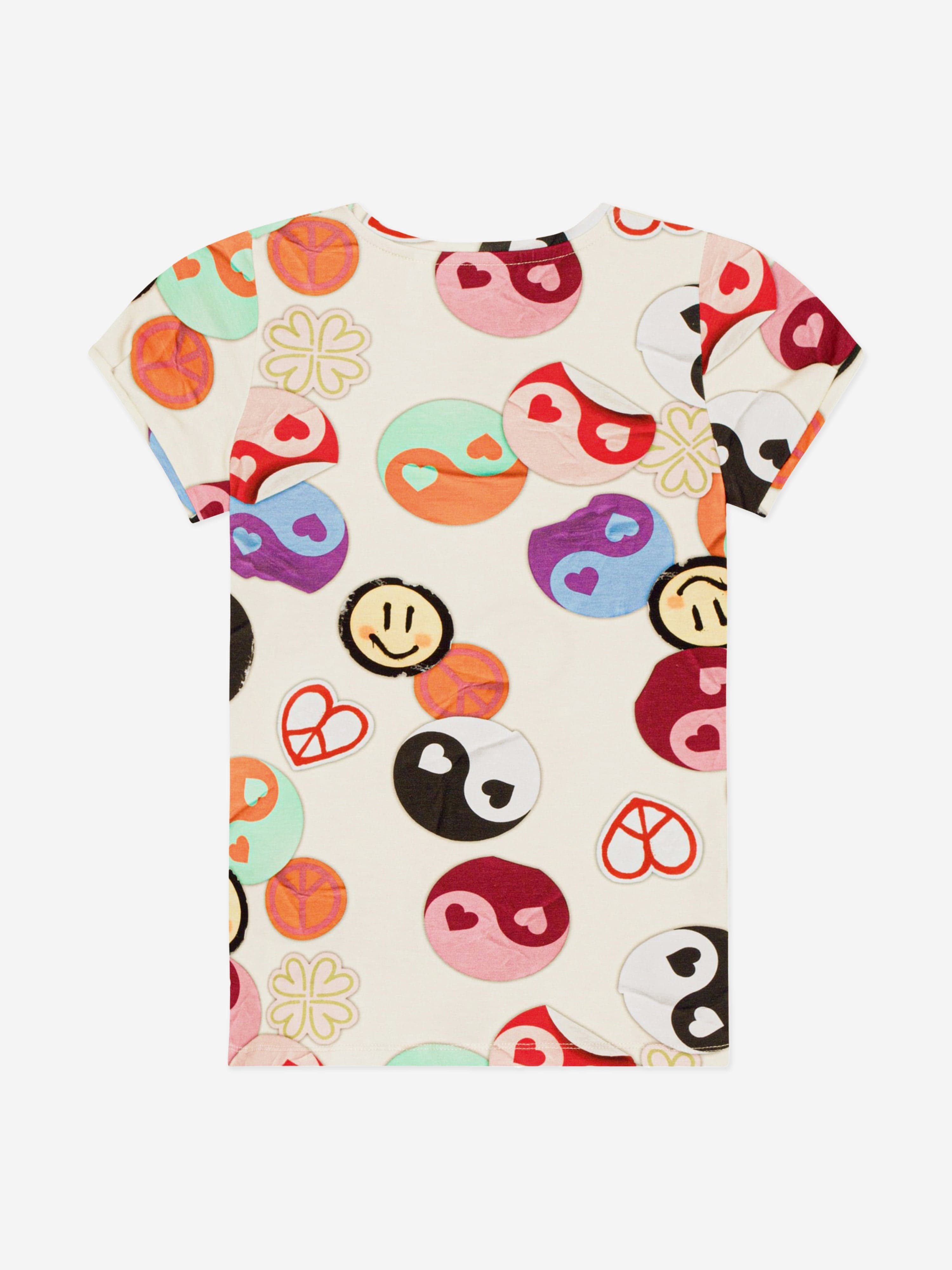 Molo Girls Yin Yang Print T-Shirt in Multicolour