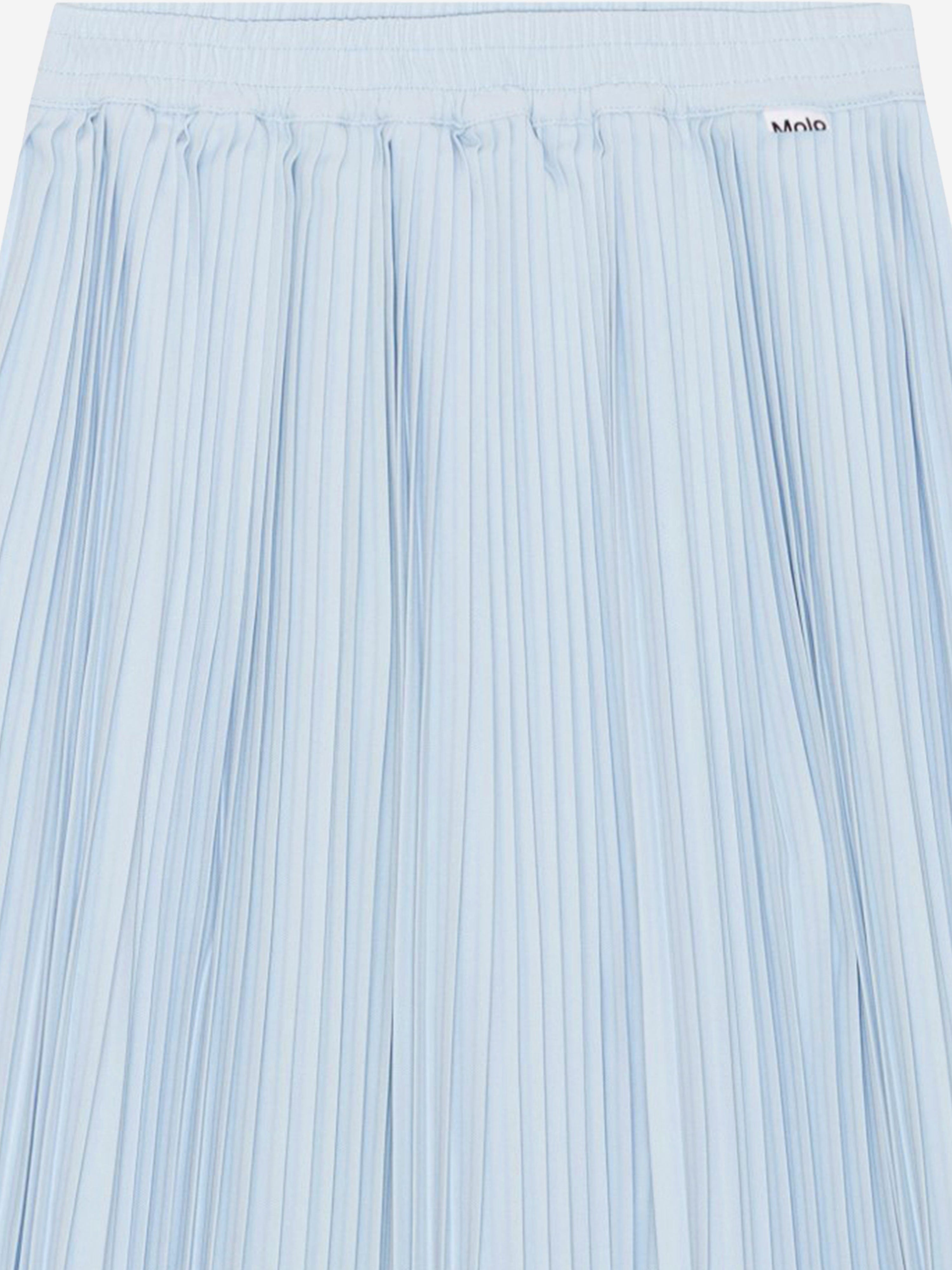 Molo Girls Pleated Midi Skirt in Blue