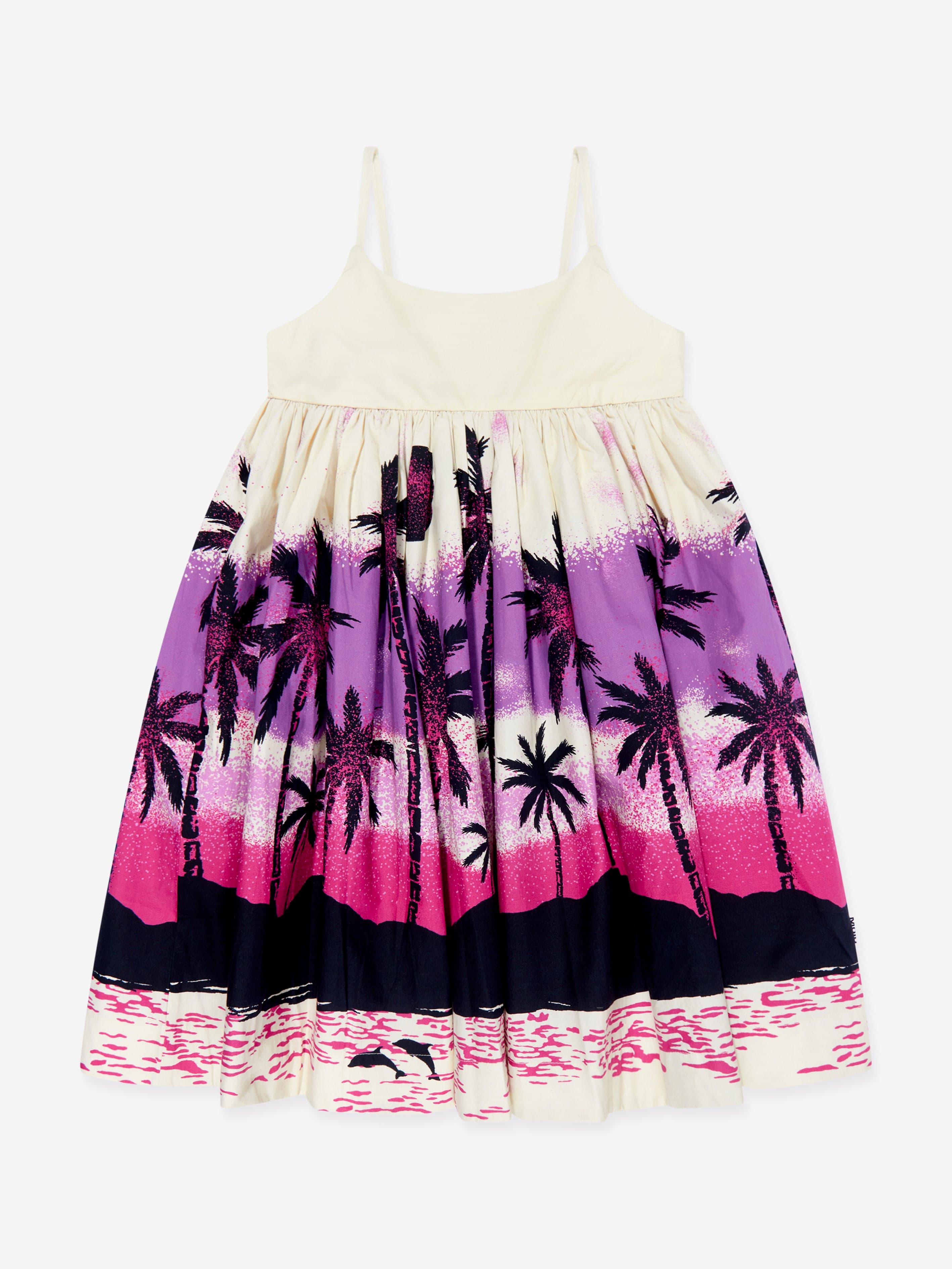 Molo Girls Twilight Island Print Dress in Multicolour