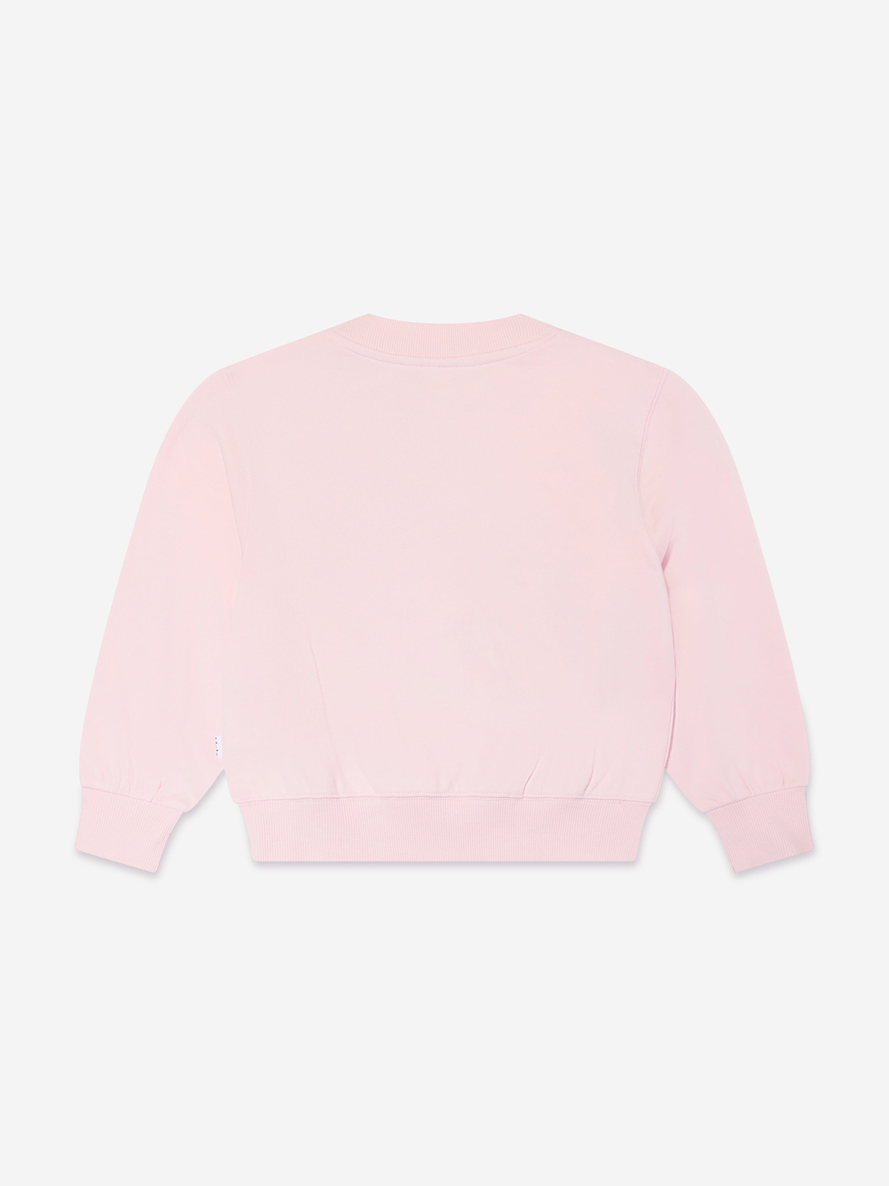 Molo Girls Be Happy Sweatshirt in Pink