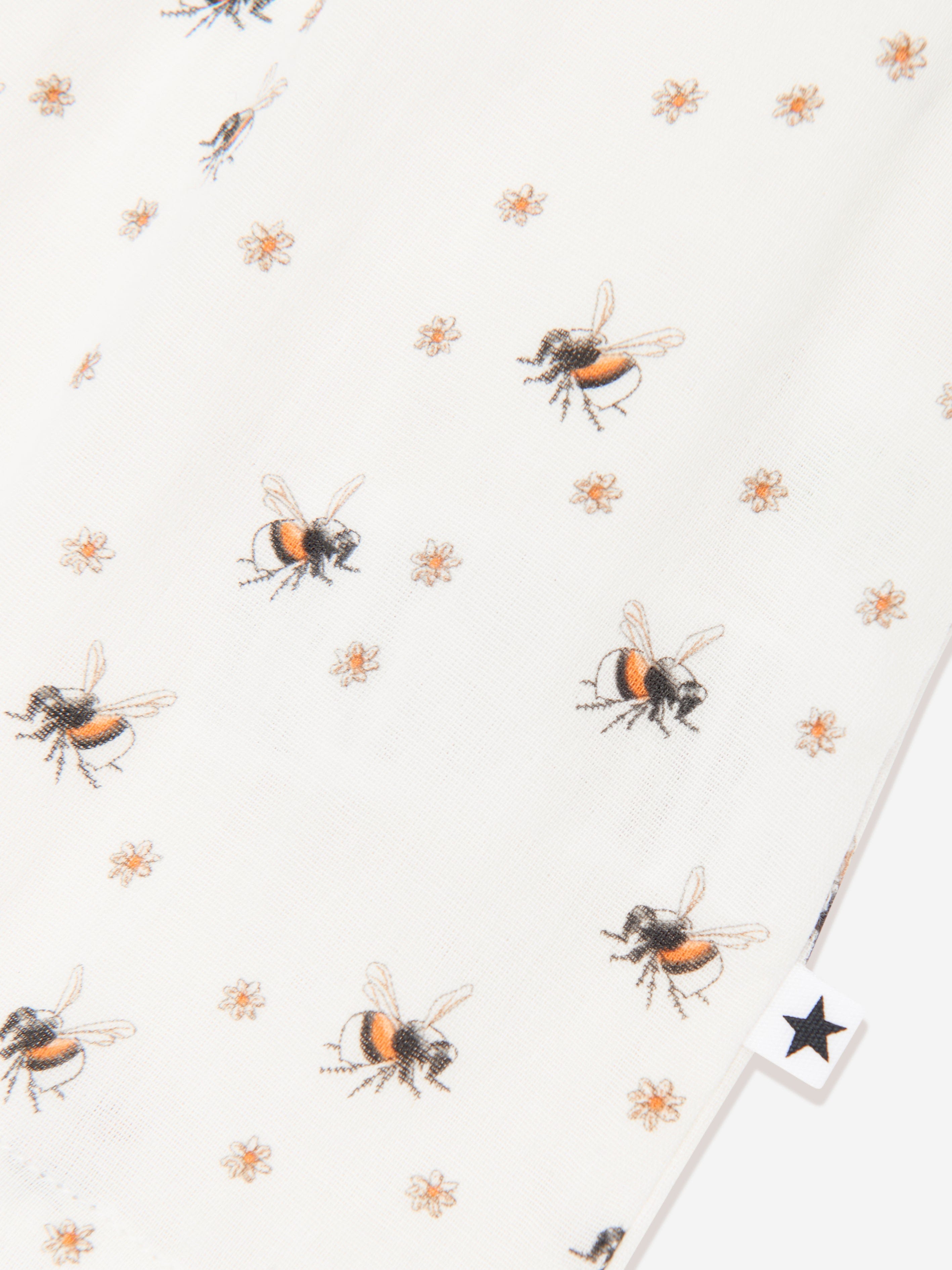 Molo Baby Girls Bee Print Dress in White