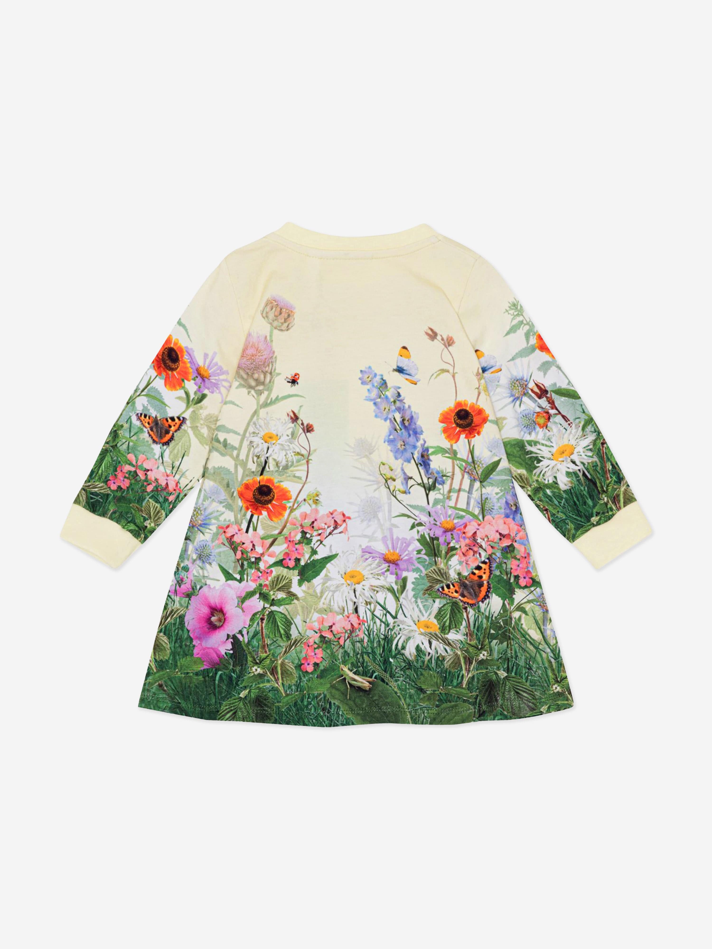 Molo Baby Girls Garden Tiger Sweater Dress in Multicolour