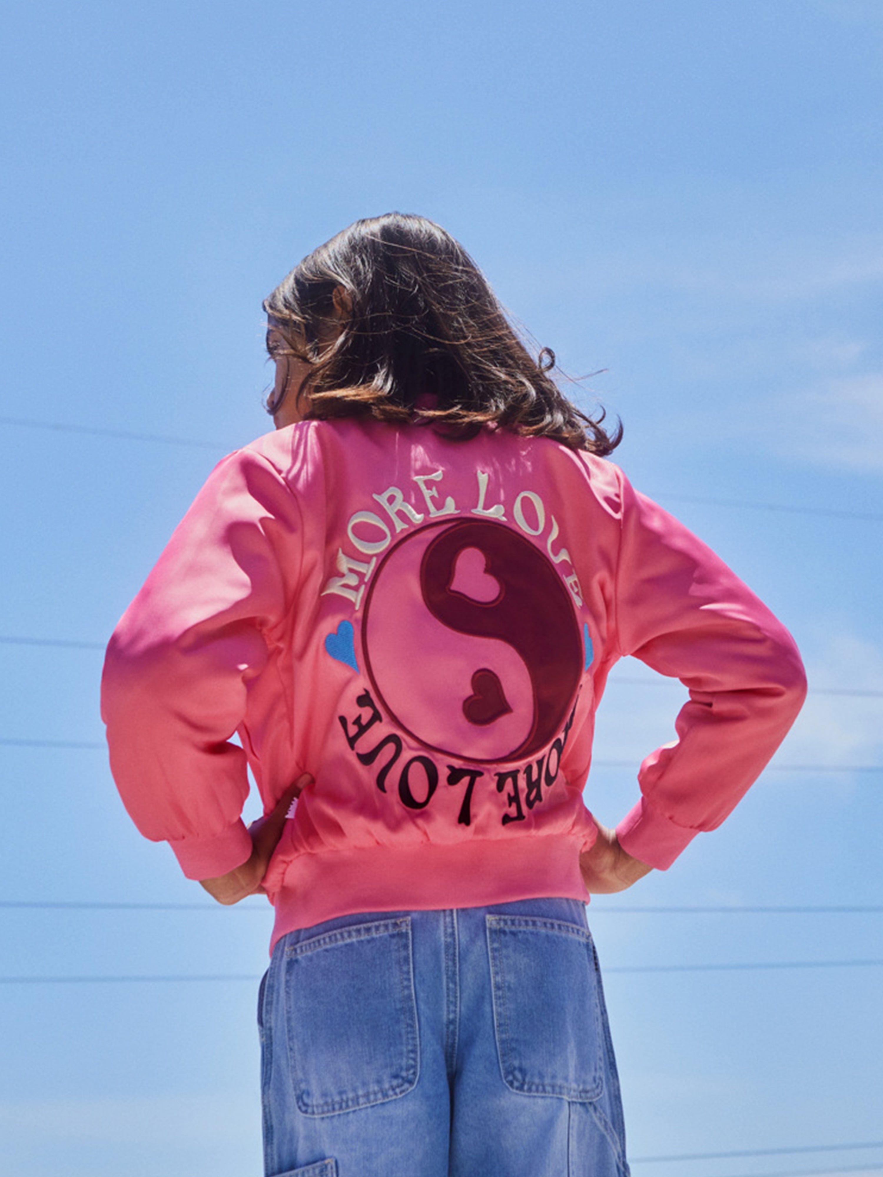 Molo Girls More Love Jacket in Pink