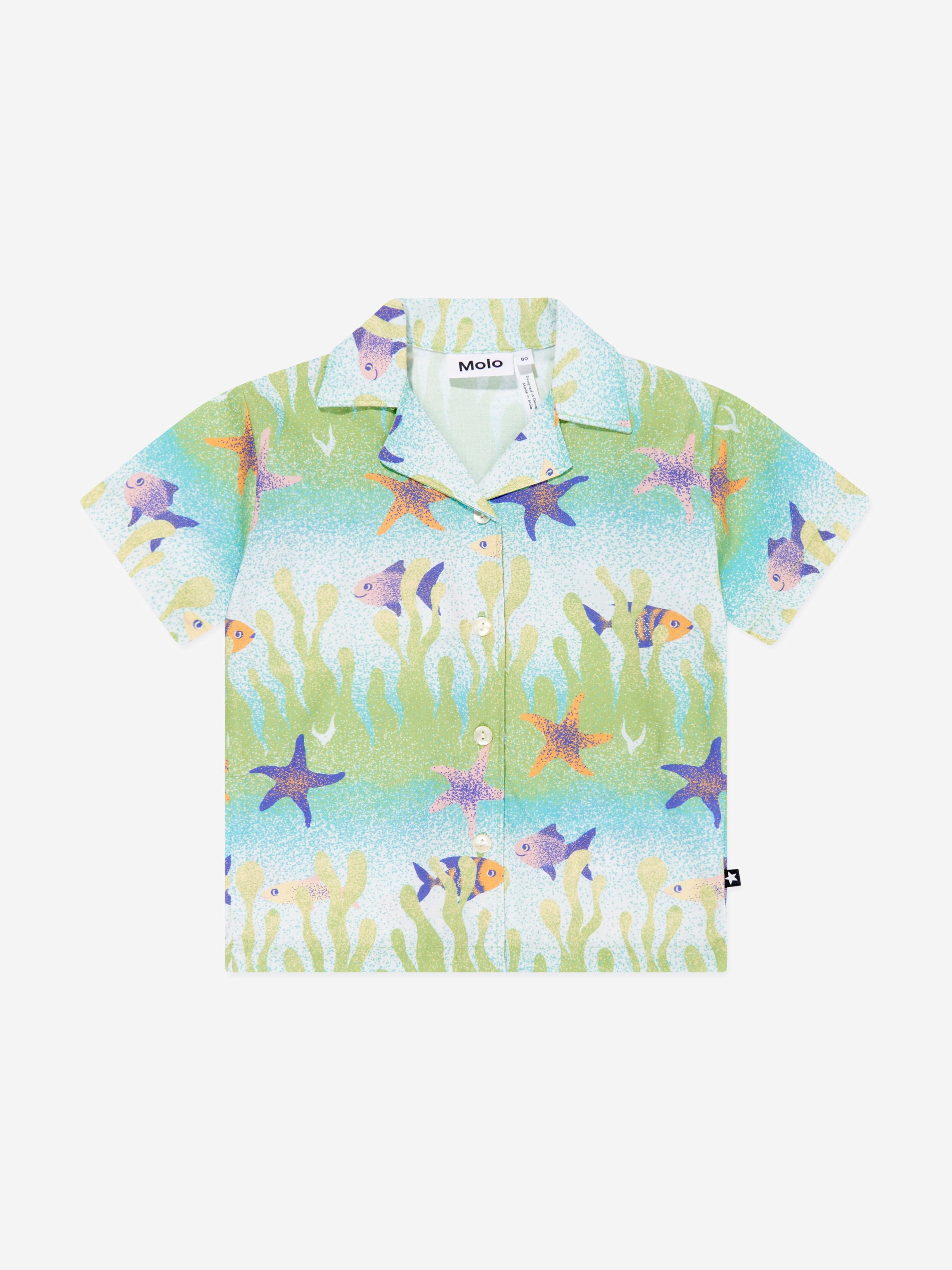 Molo Baby Boys Under The Sea Shirt in Green