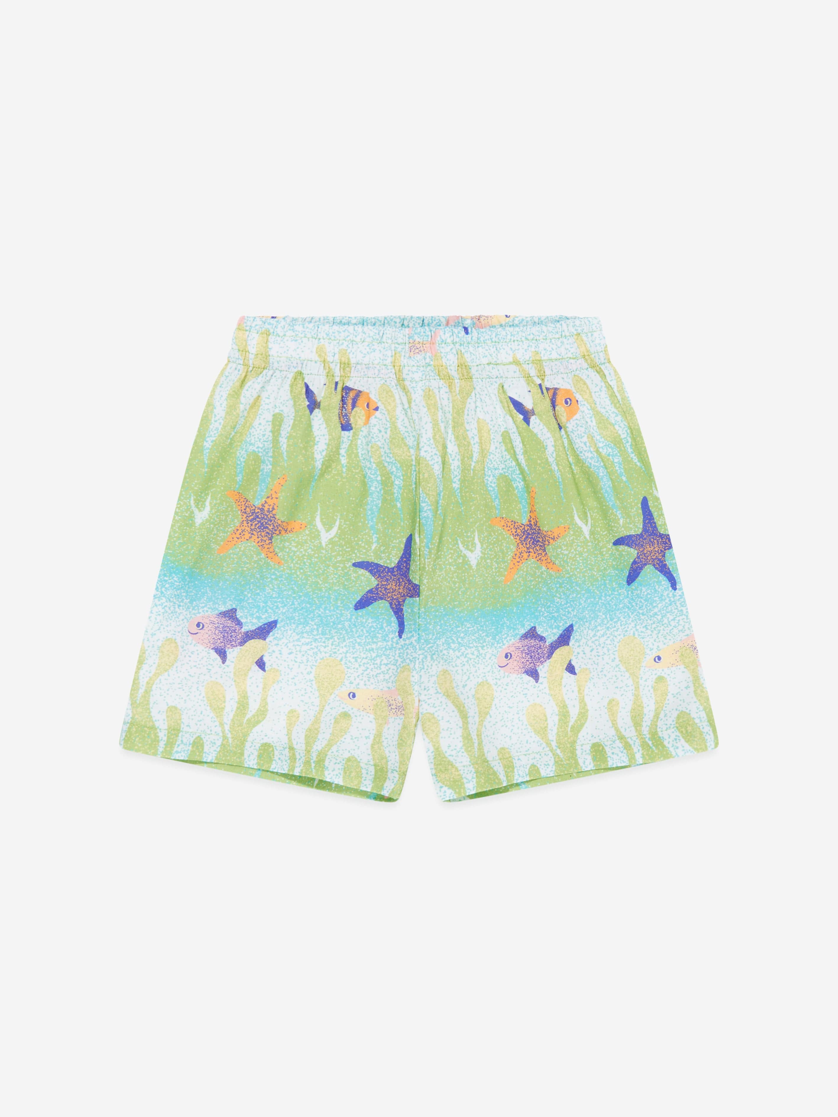 Molo Baby Boys Under The Sea Shorts in Green