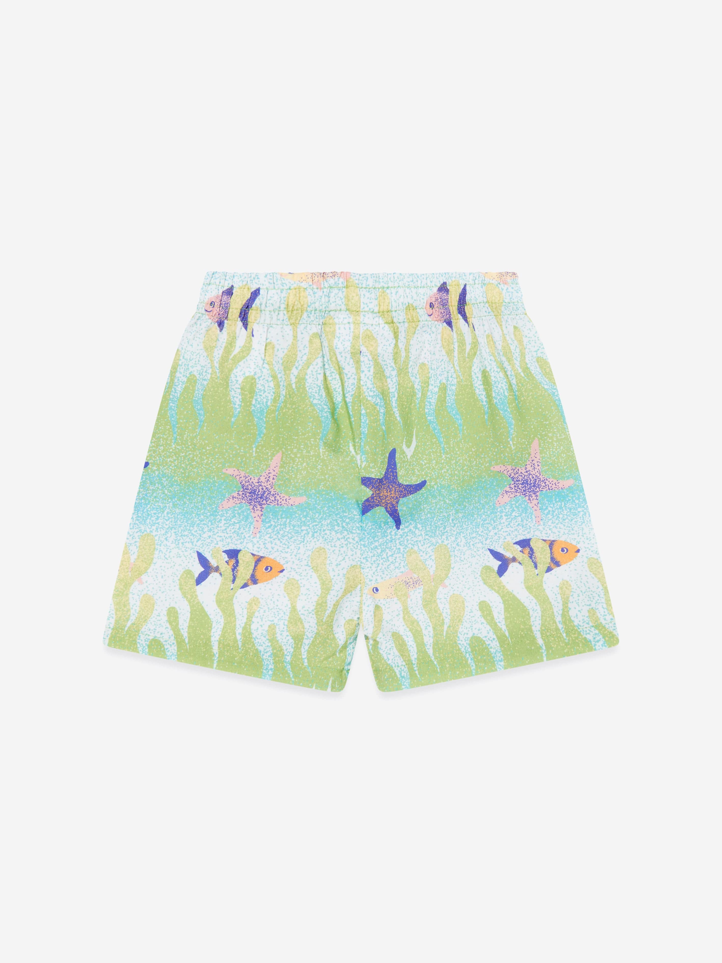 Molo Baby Boys Under The Sea Shorts in Green