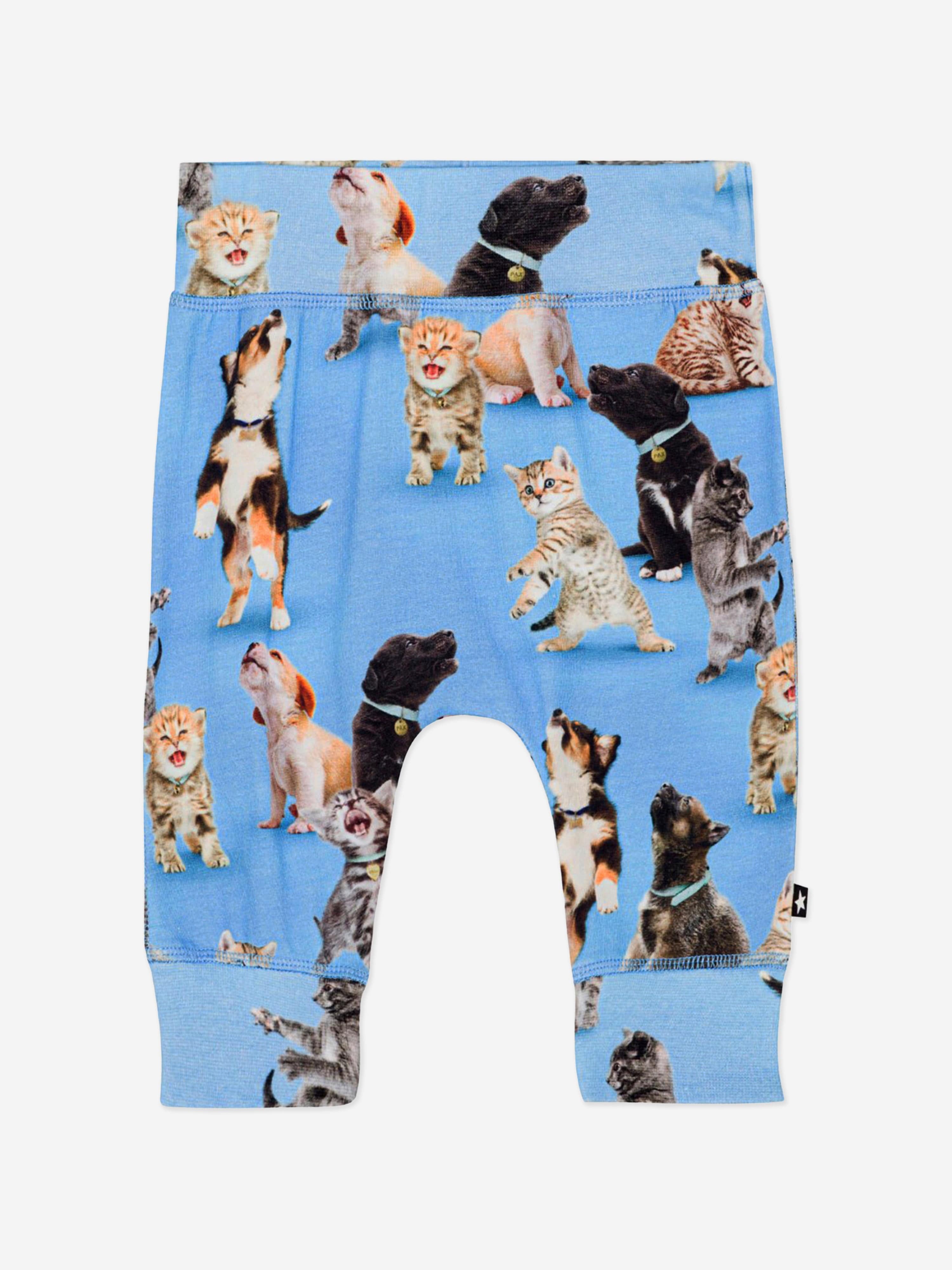 Molo Baby Boys Animal Print Pants in Blue