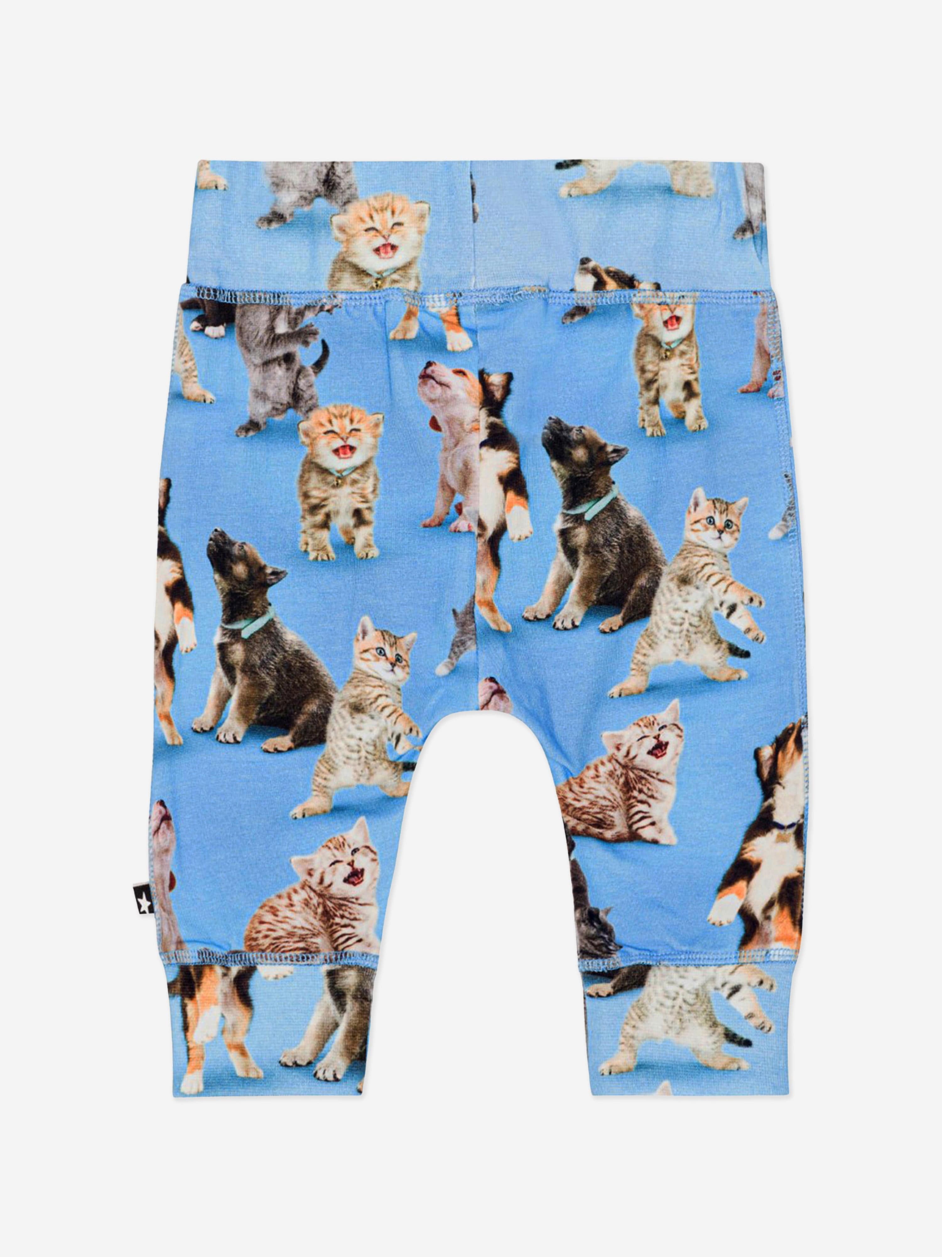 Molo Baby Boys Animal Print Pants in Blue