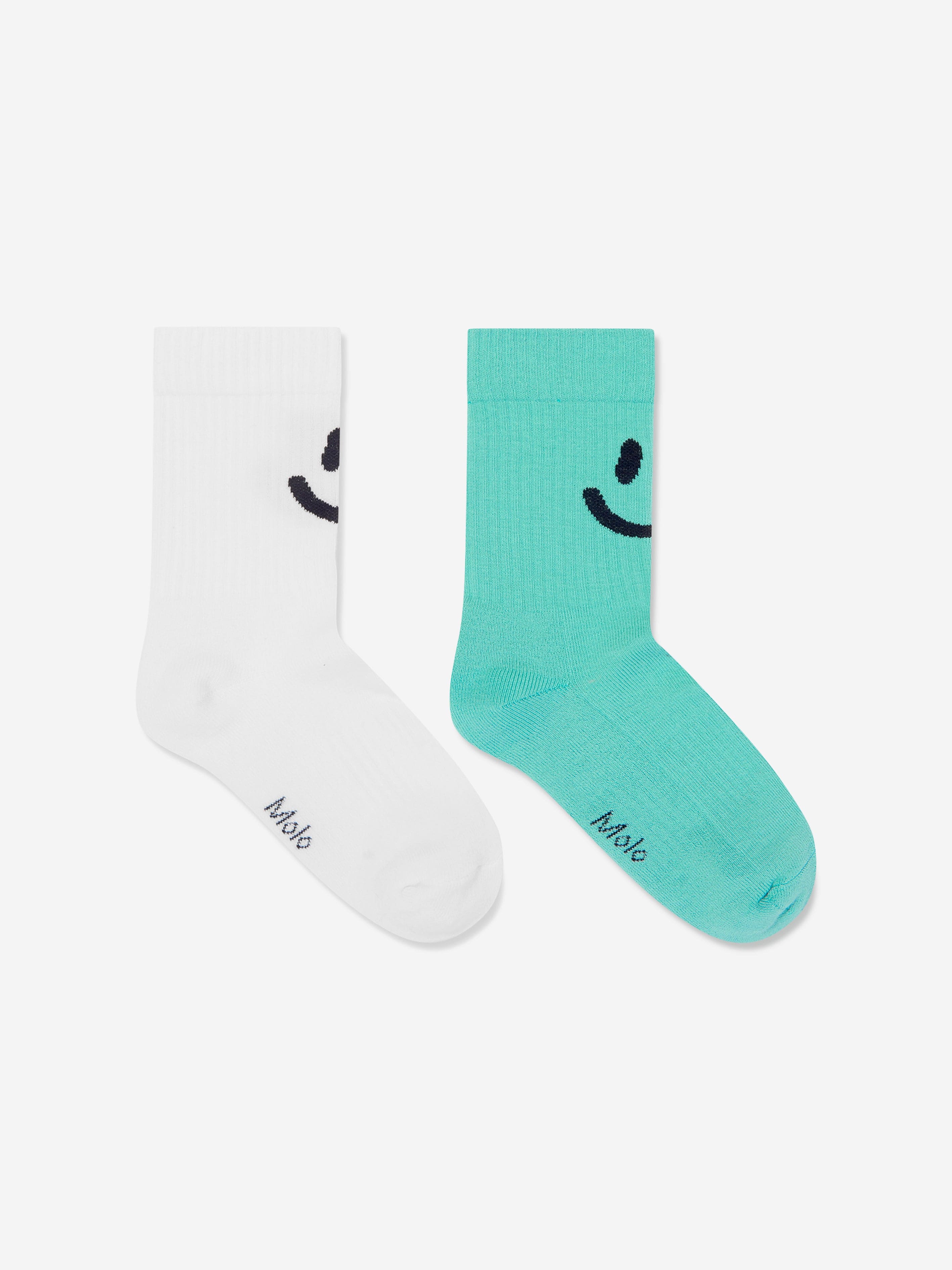 Molo Kids Smile Print Socks Set in Multicolour